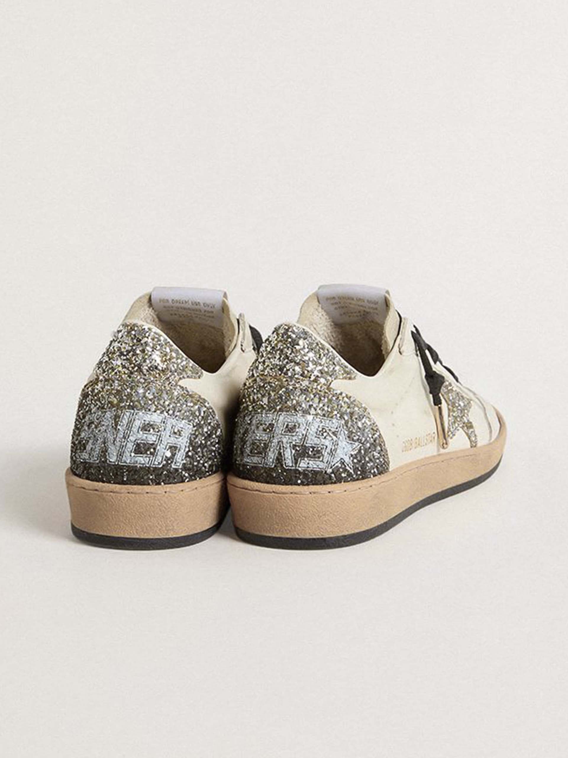 GOLDEN GOOSE - Ball Star Sneaker mit Glitzer für Damen