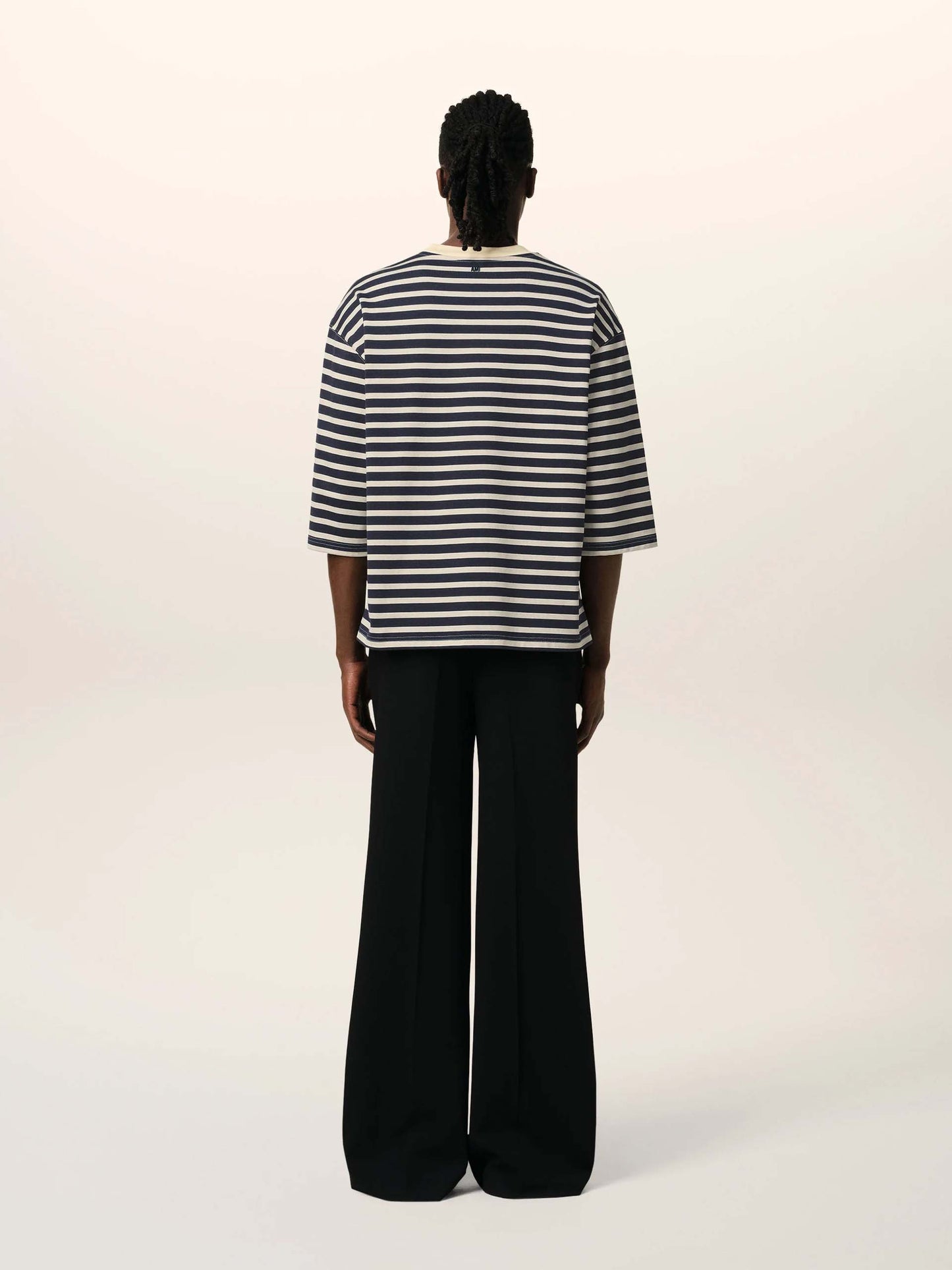 AMI PARIS - Oversized-T-Shirt mit Streifen aus Baumwolle