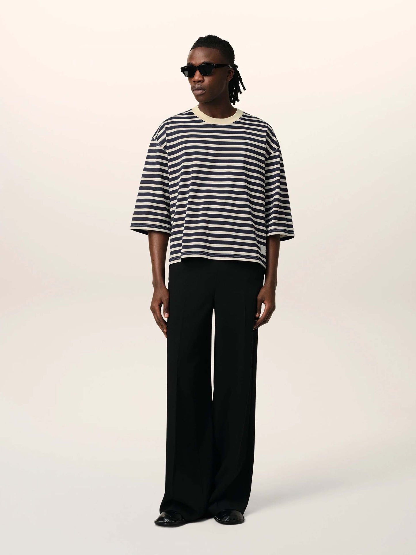 AMI PARIS - Oversized-T-Shirt mit Streifen aus Baumwolle