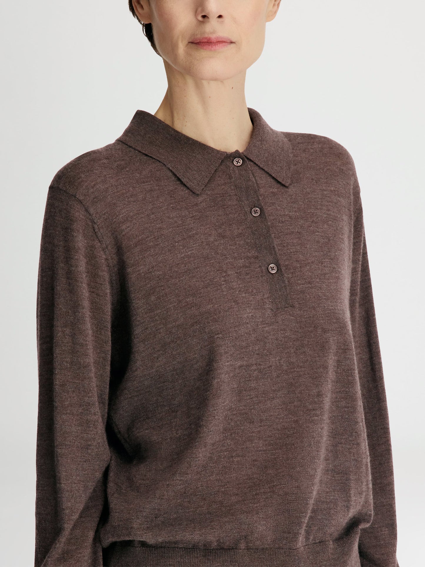Loulou De Saison – Polo-Top Miles aus Kaschmir für Damen Braun - Brown