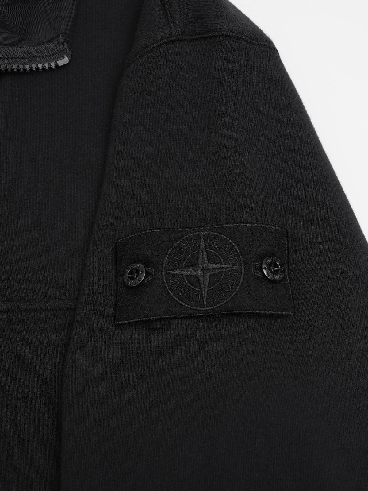 Stone island Trainingsjacke Ghost aus Baumwollfleece für Herren Schwarz
