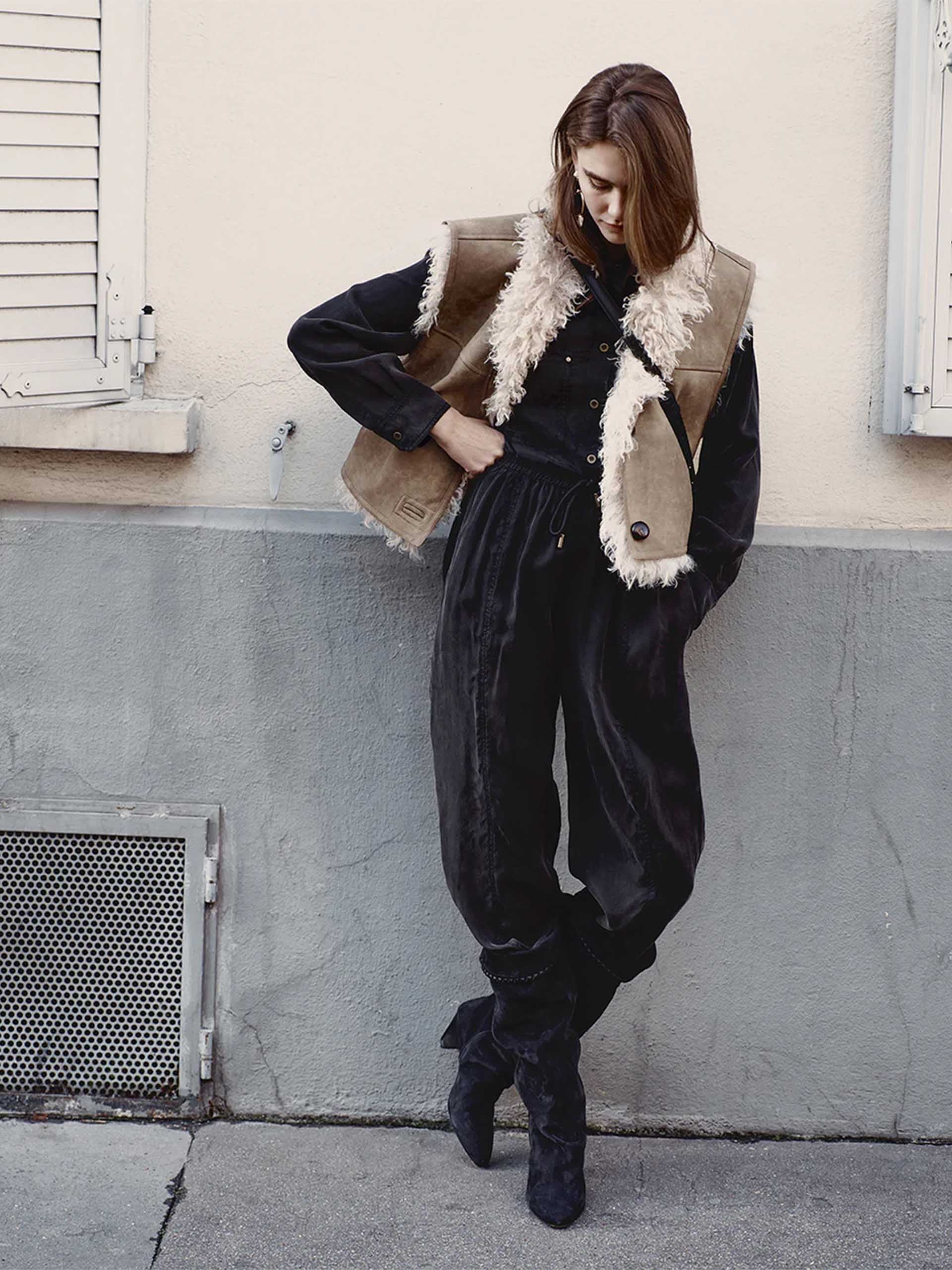 MARANT ETOILE - Weste Clara in Lammfell-Optik für Damen