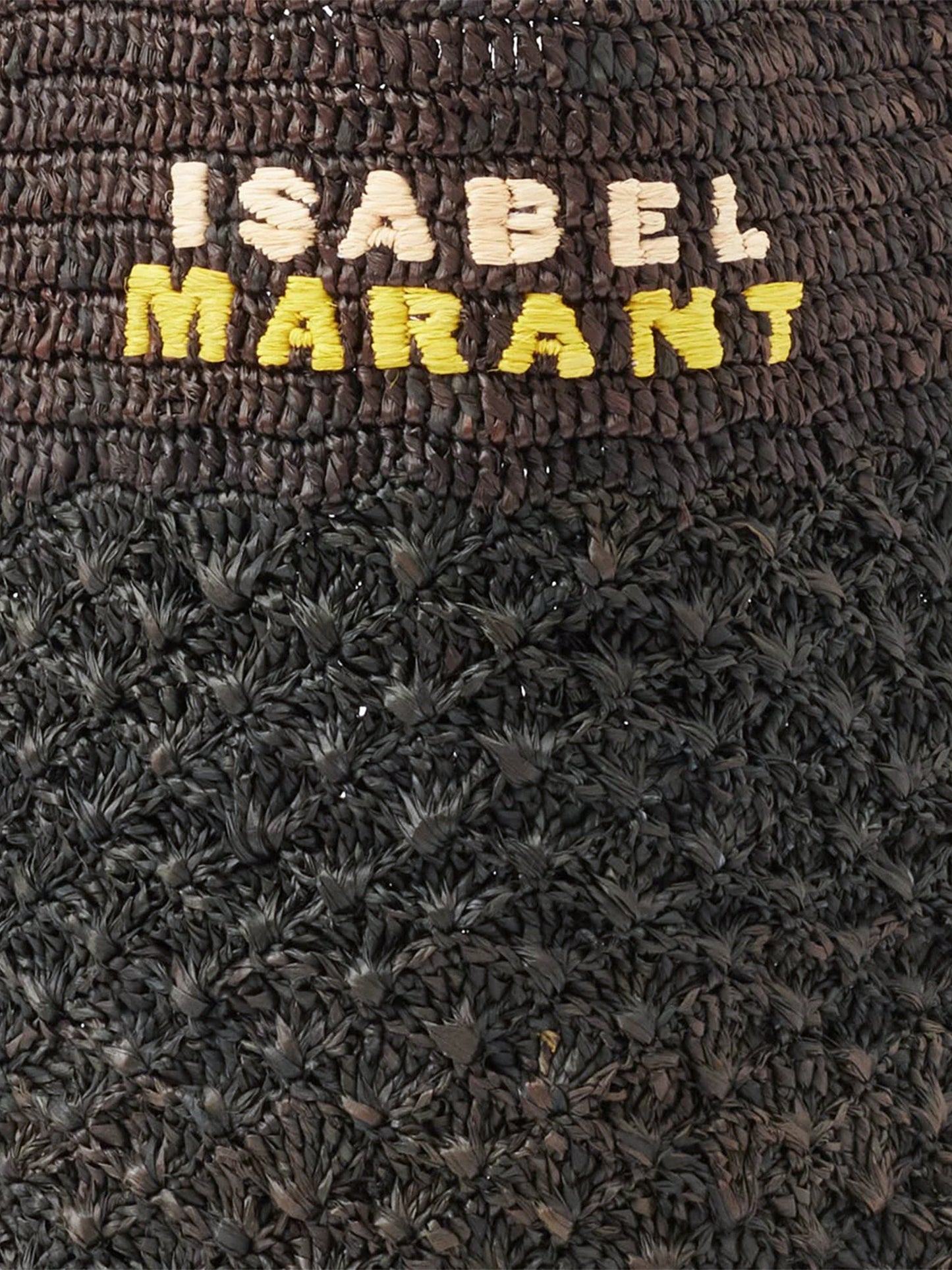 ISABEL MARANT - Praia Small Tasche aus Raffia Schwarz – Black