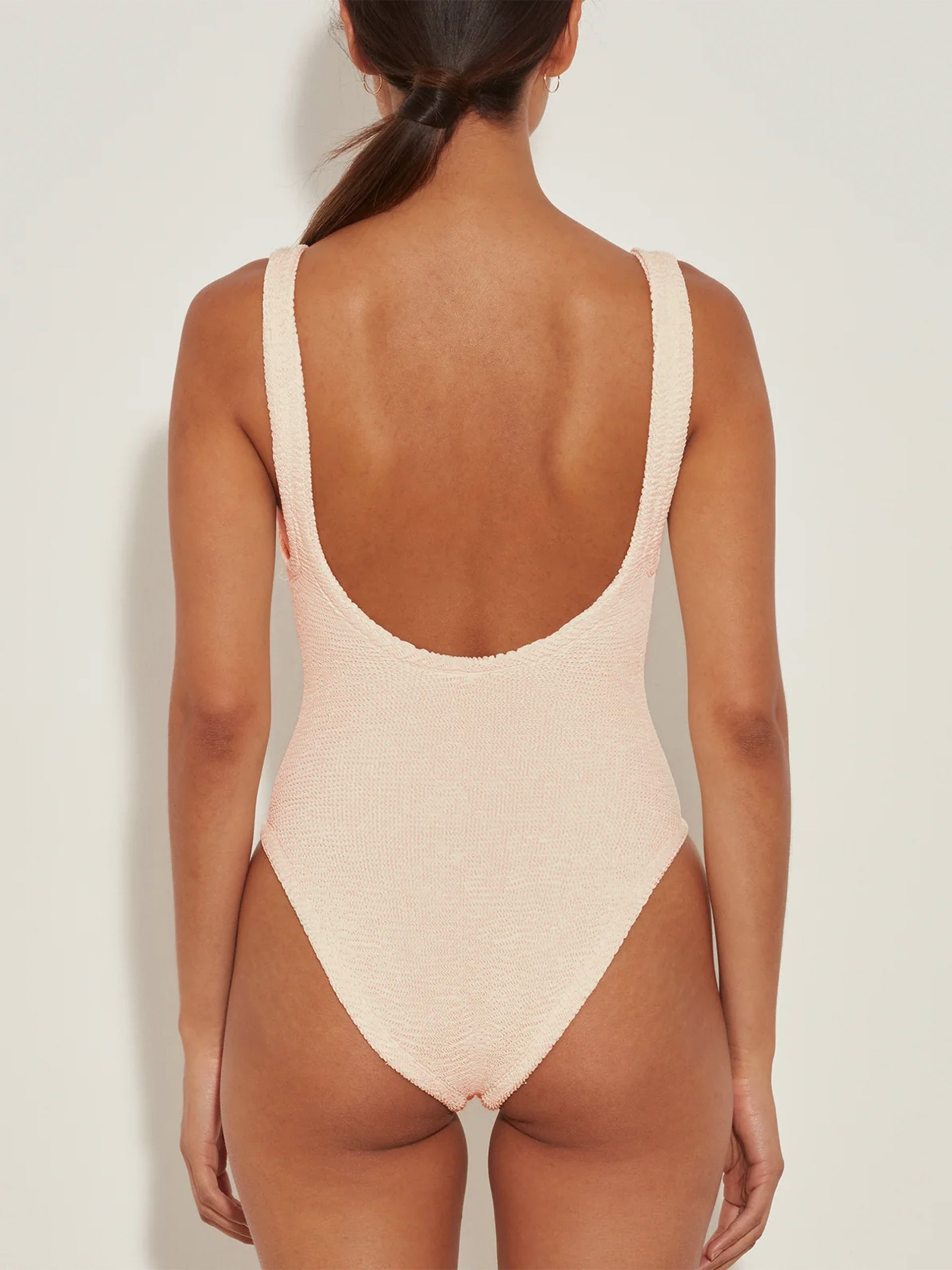 HUNZA G - Badeanzug Domino Blush