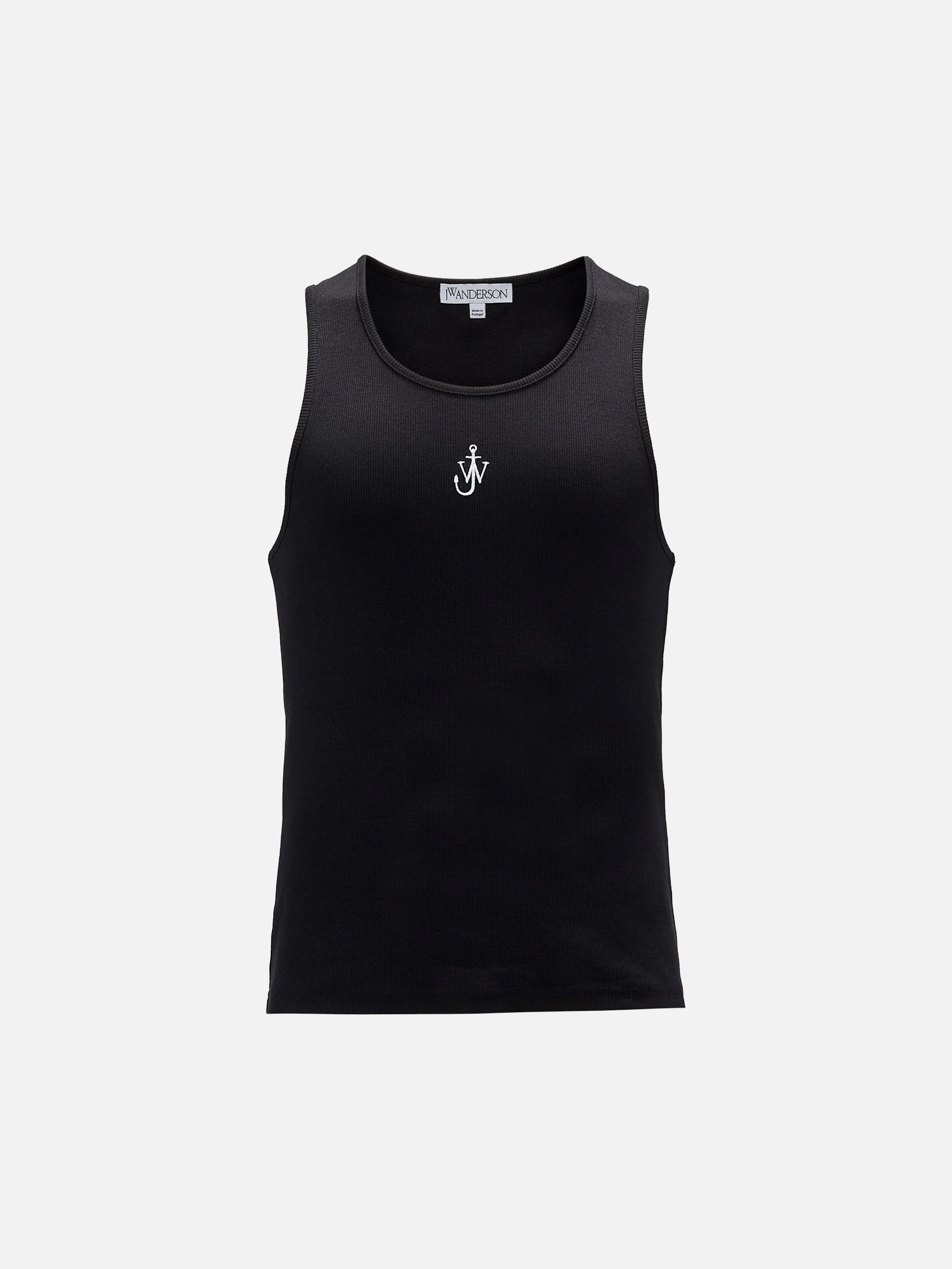 JW ANDERSON - Tank Top mit Logo für Herren Schwarz – Black