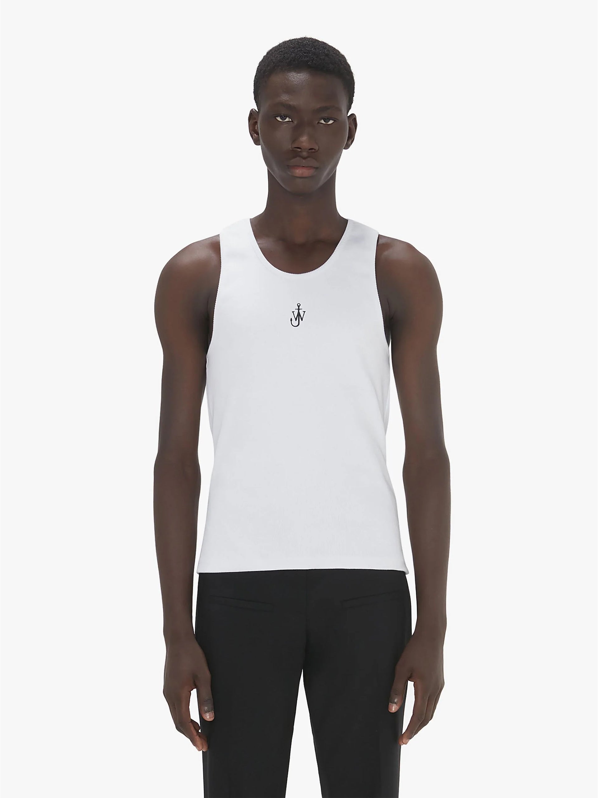 JW ANDERSON - Tank Top mit Logo für Herren Weiss – White