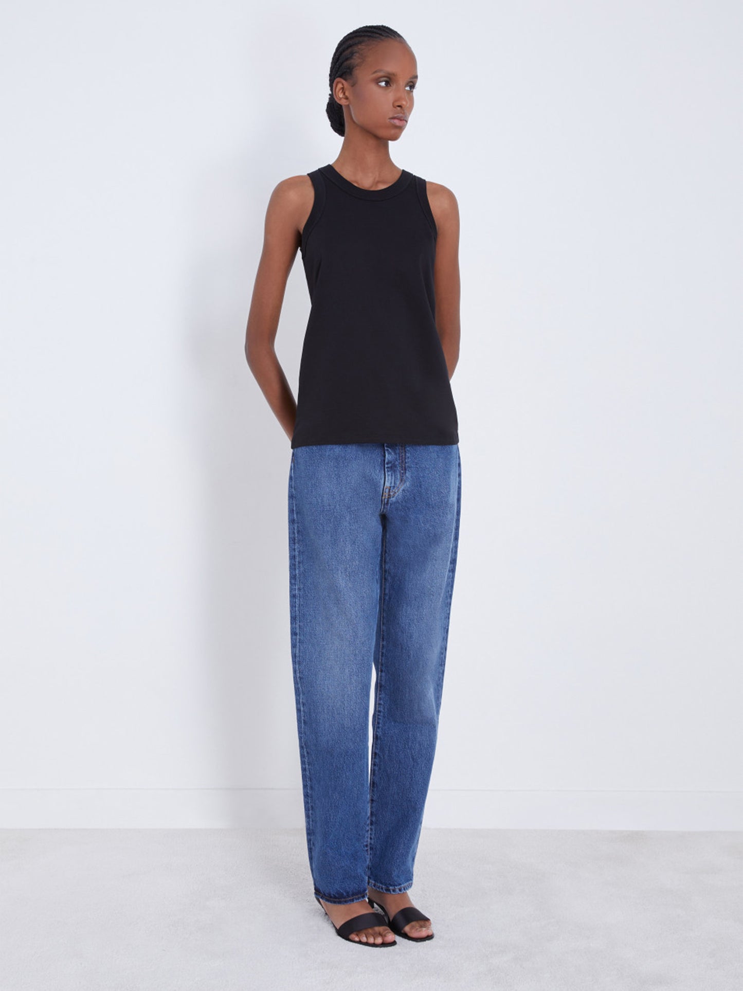 LOULOU STUDIO - Tank Top Poso Schwarz – Black