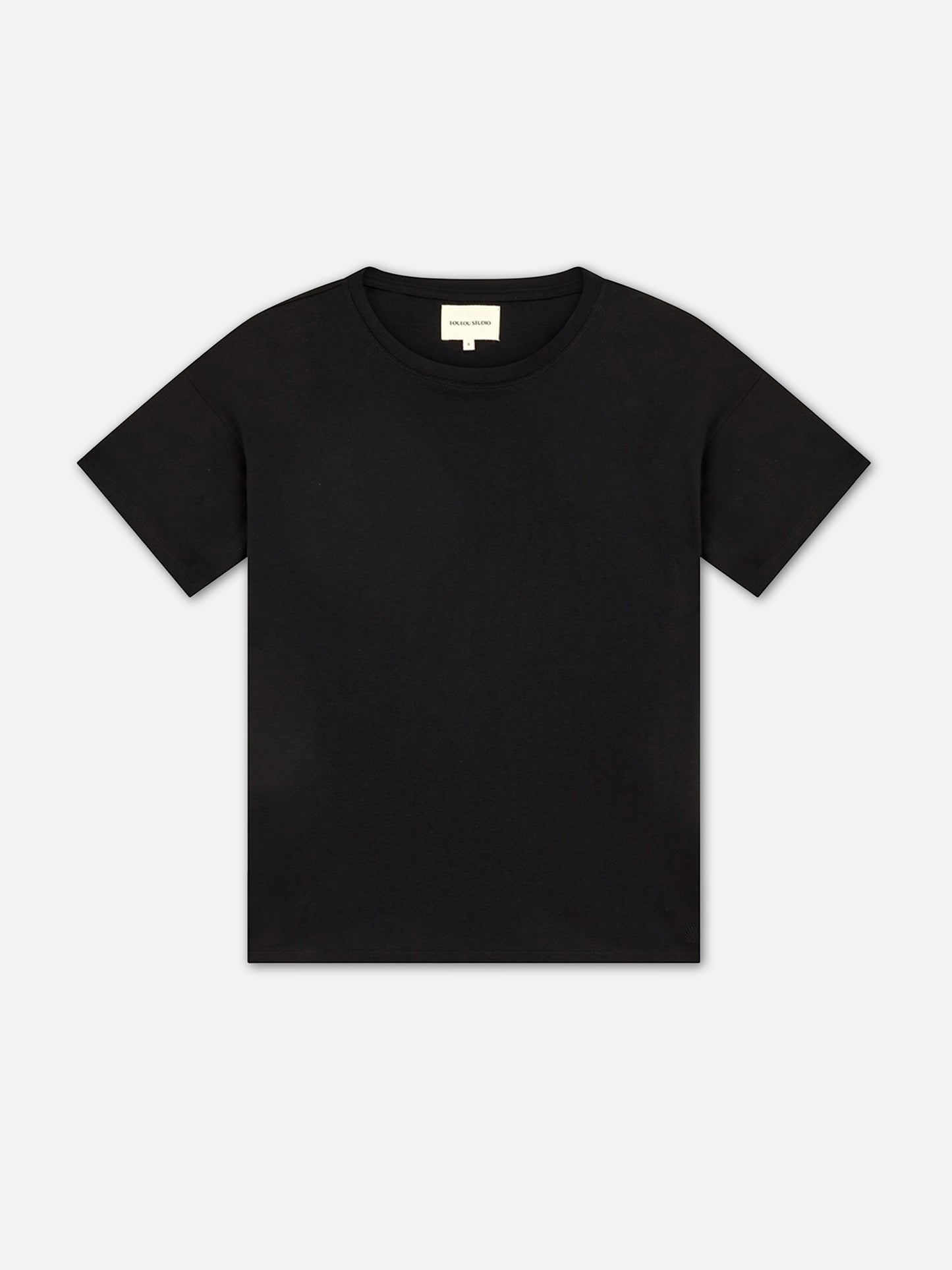 LOULOU STUDIO - Oversized T-Shirt Basiluzzo Schwarz – Black
