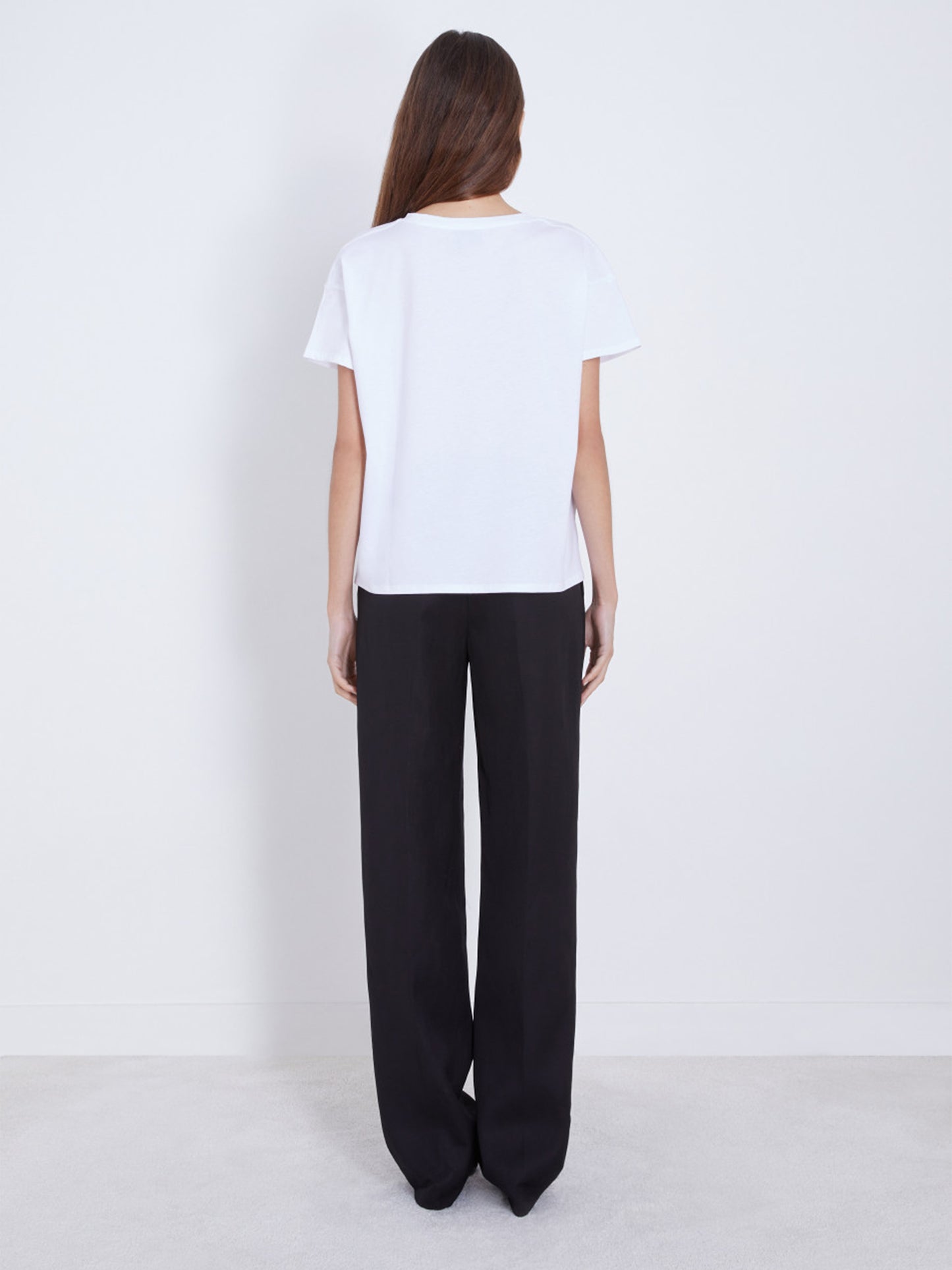 LOULOU STUDIO - Oversized T-Shirt Basiluzzo Weiss – White