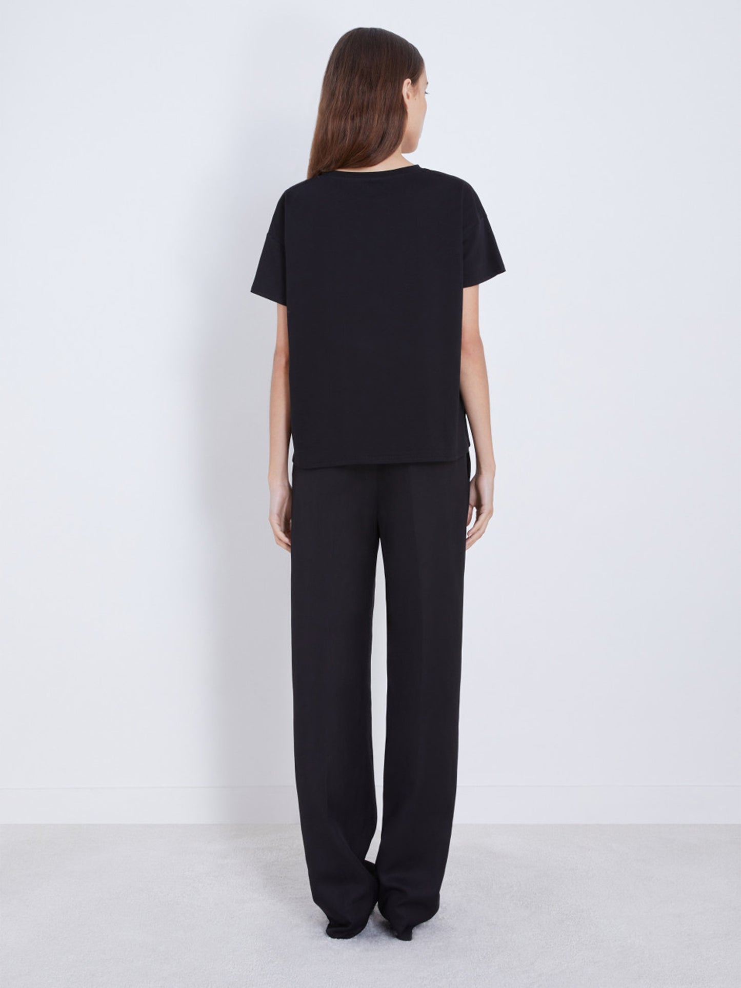 LOULOU STUDIO - Oversized T-Shirt Basiluzzo Schwarz – Black