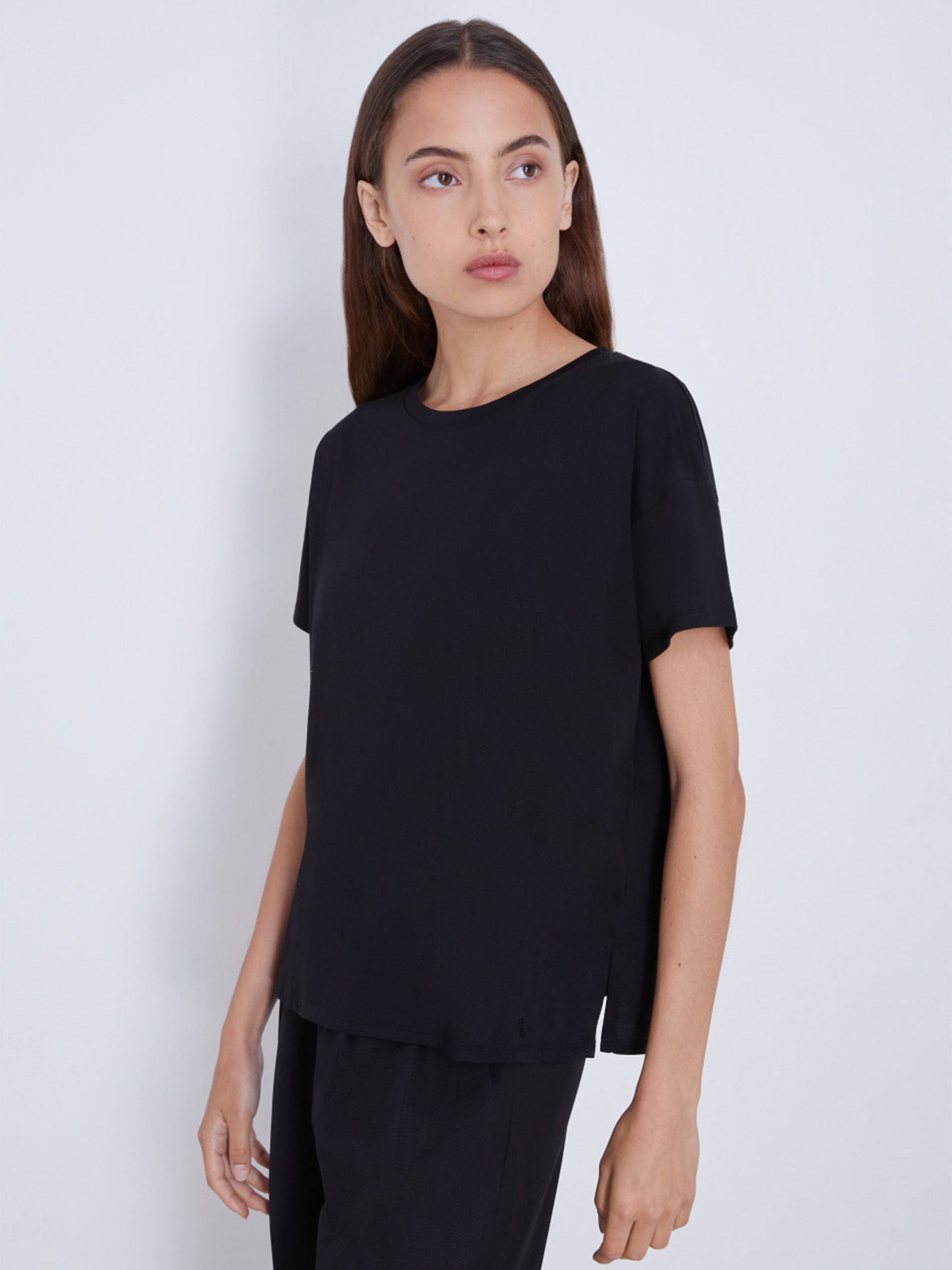 LOULOU STUDIO - Oversized T-Shirt Basiluzzo Schwarz – Black