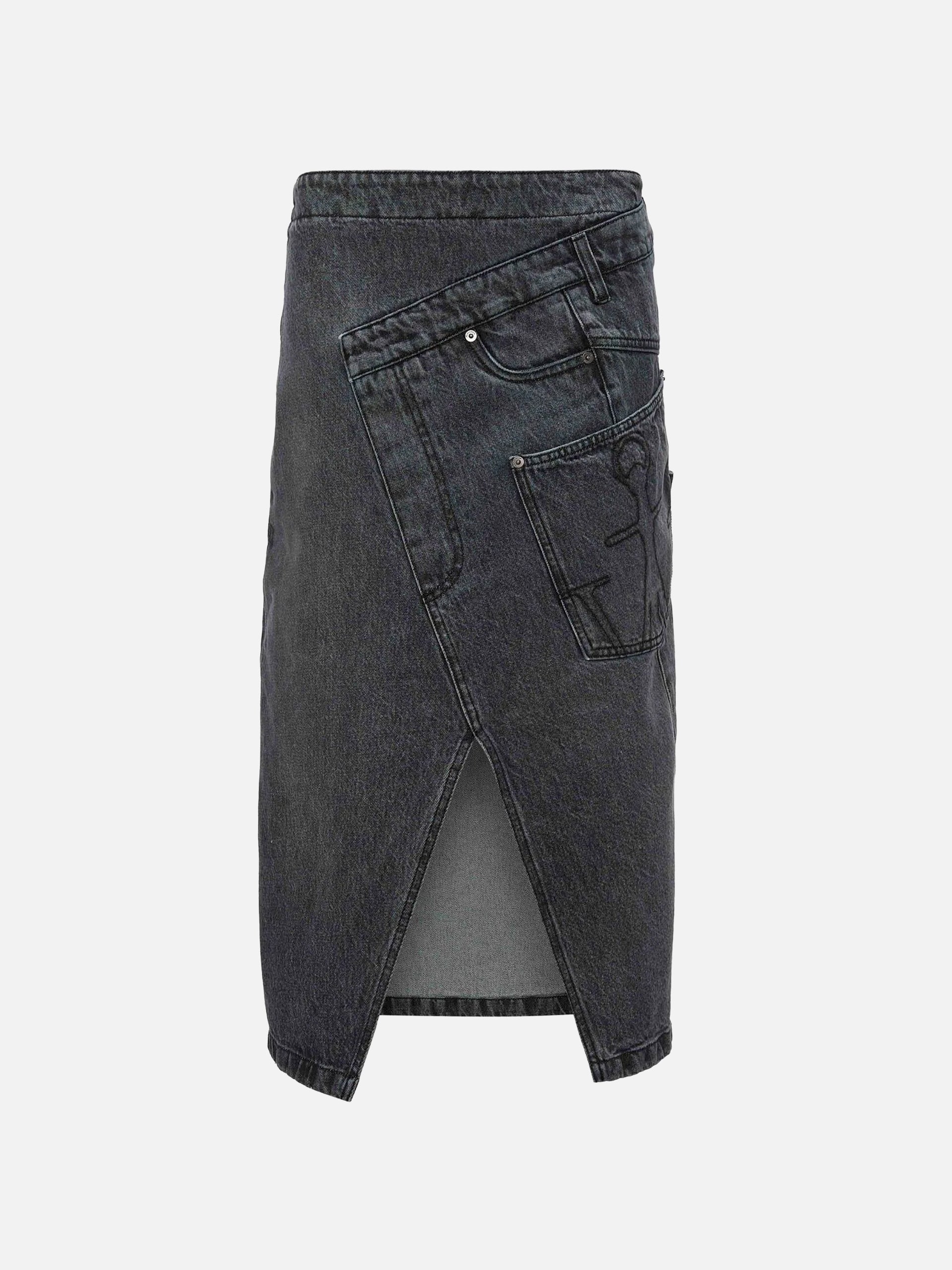 JW ANDERSON - Twisted Midirock aus Denim für Damen