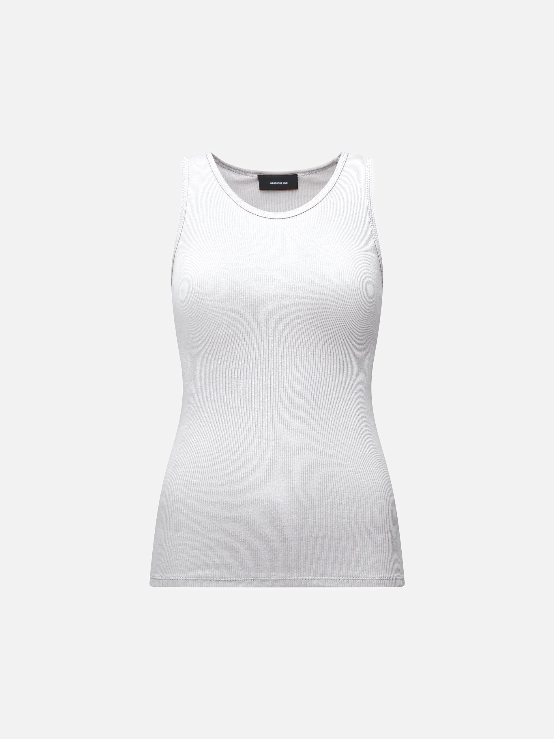 WARDROBE.NYC - Geripptes Tank Top Weiß – White