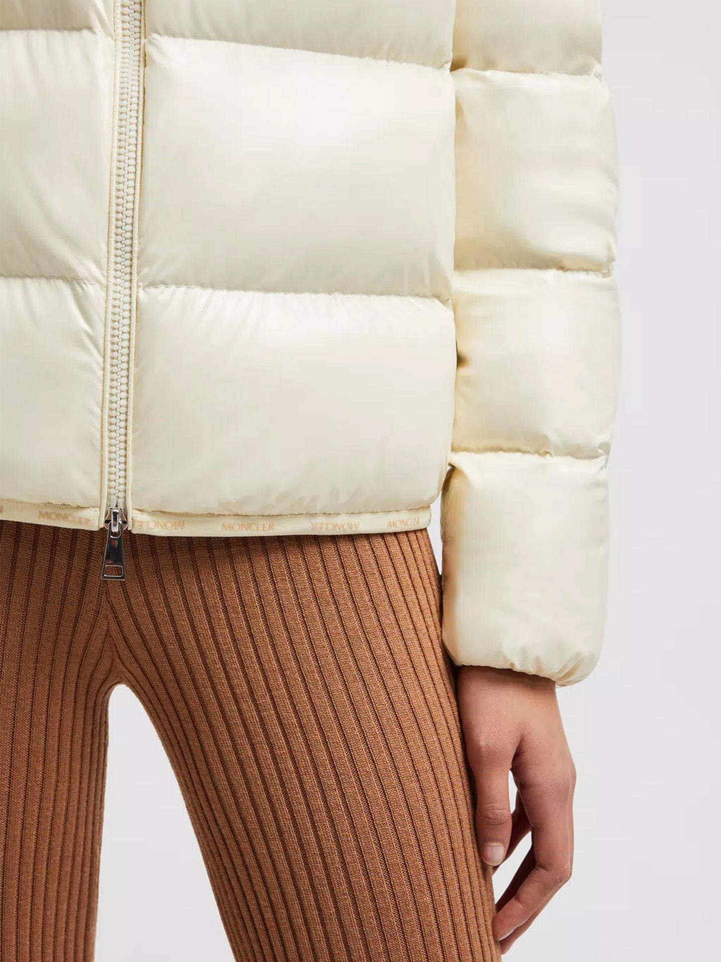 MONCLER - Abbadia kurze Daunenjacke für Damen Weiss – White