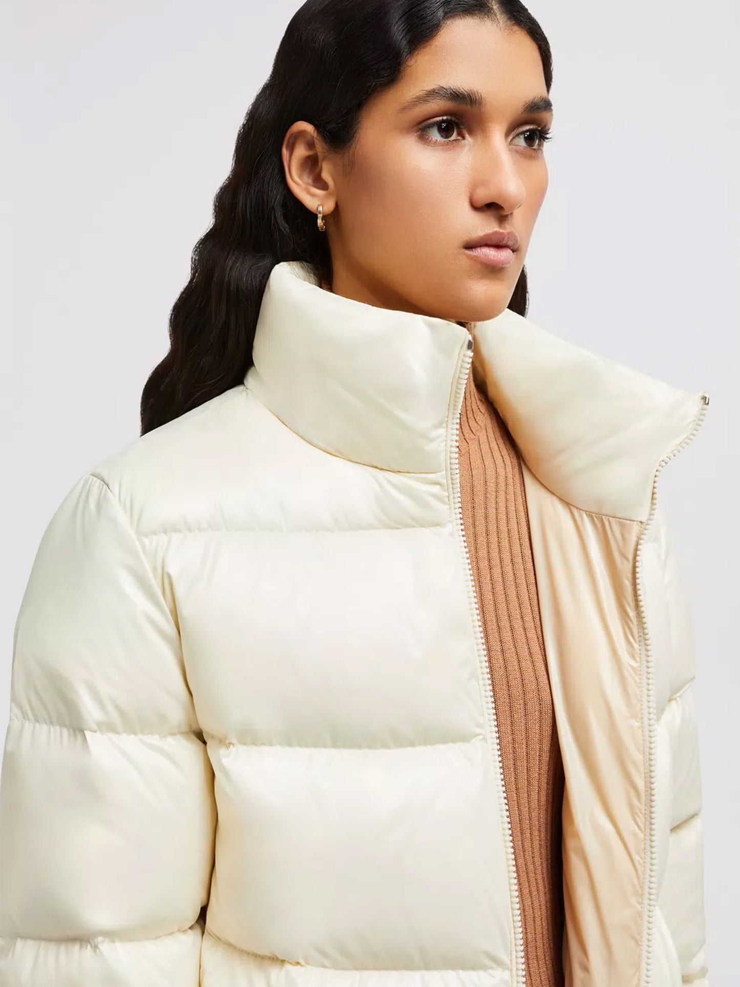 MONCLER - Abbadia kurze Daunenjacke für Damen Weiss – White