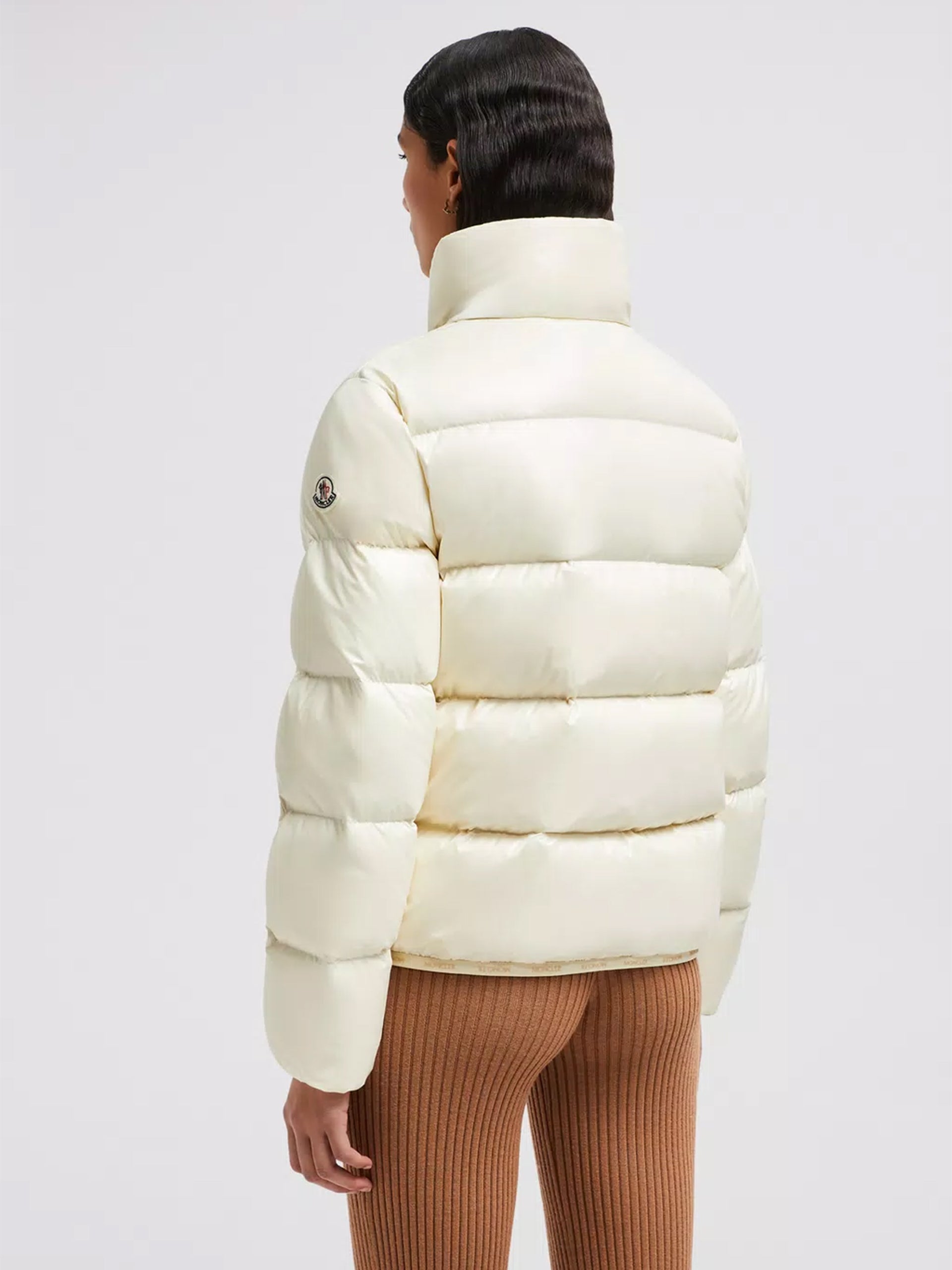 MONCLER - Abbadia kurze Daunenjacke für Damen Weiss – White