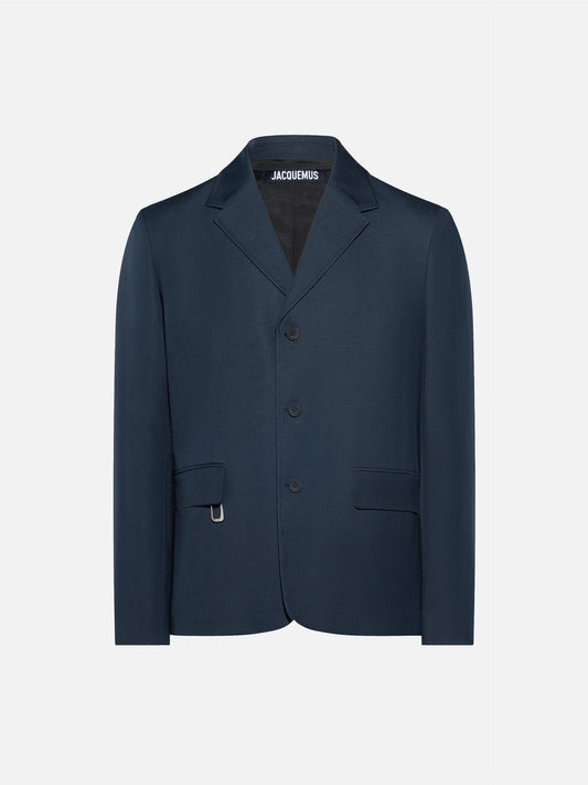 JACQUEMUS - Einreihiger Blazer Cabri für Herren in Navy Blau