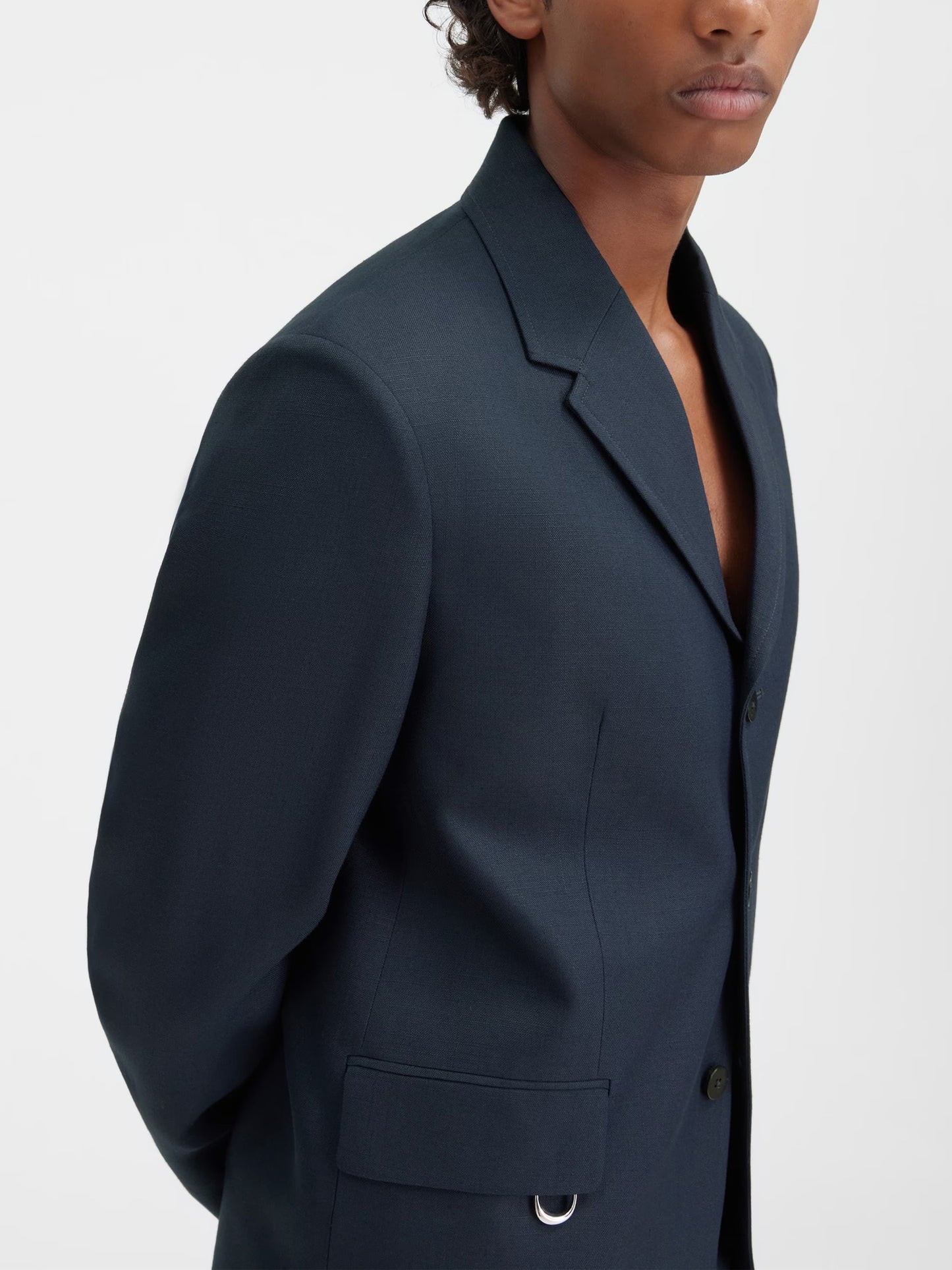 JACQUEMUS - Einreihiger Blazer Cabri für Herren in Navy Blau