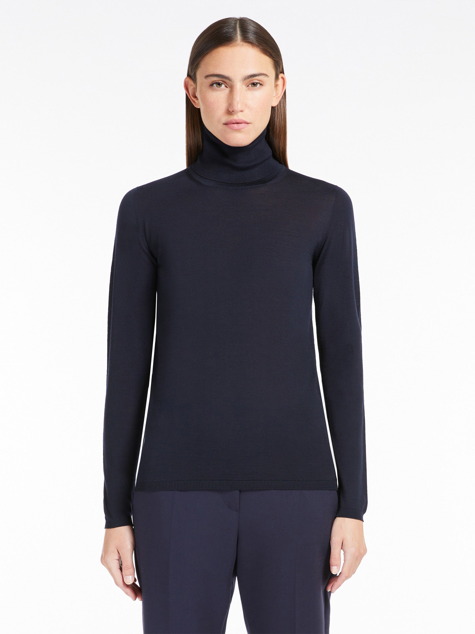 MAX MARA - Rollkragenpullover Saluto für Damen Dunkelblau – Dark blue