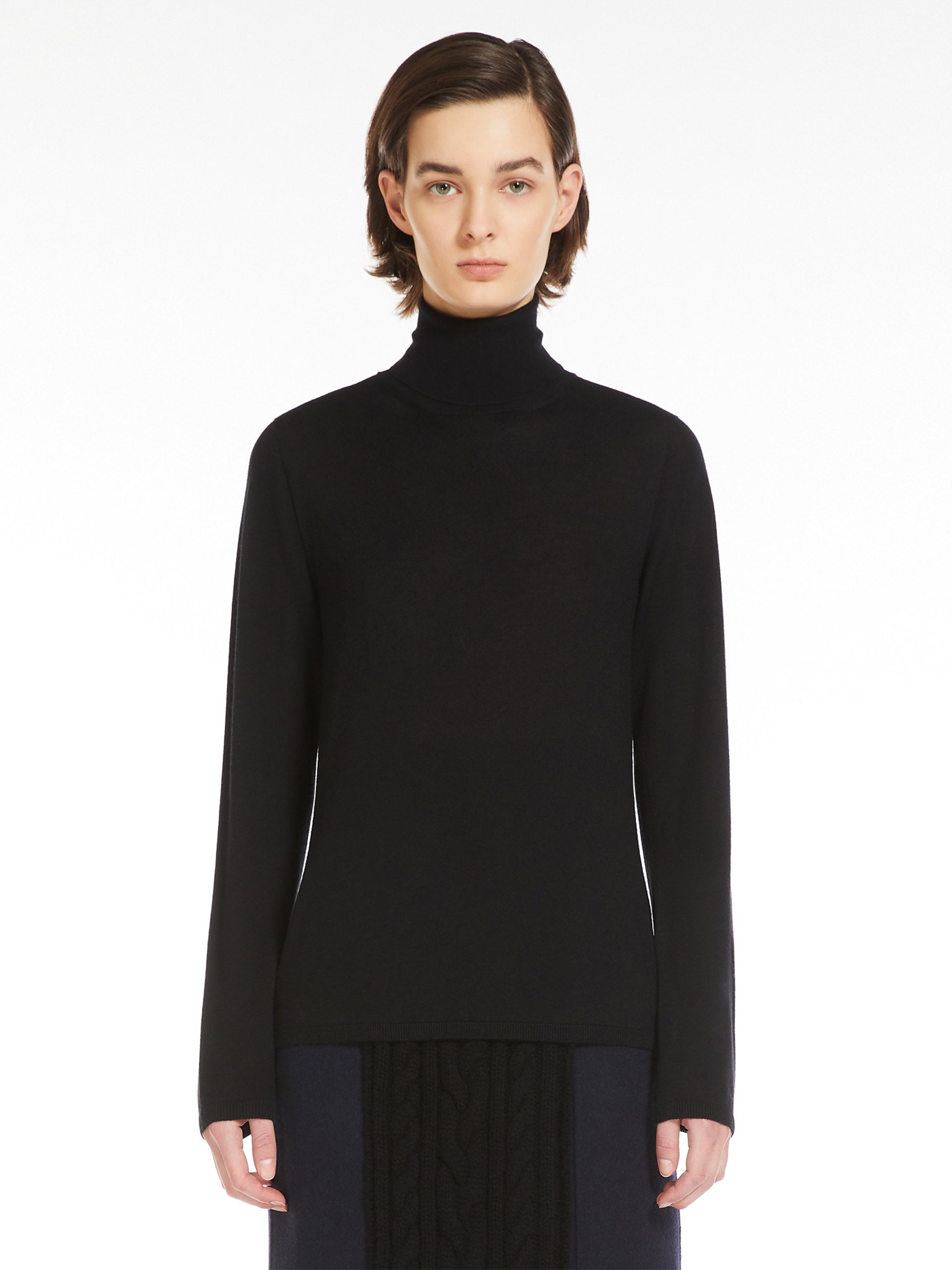 MAX MARA - Rollkragenpullover Saluto für Damen Schwarz – Black