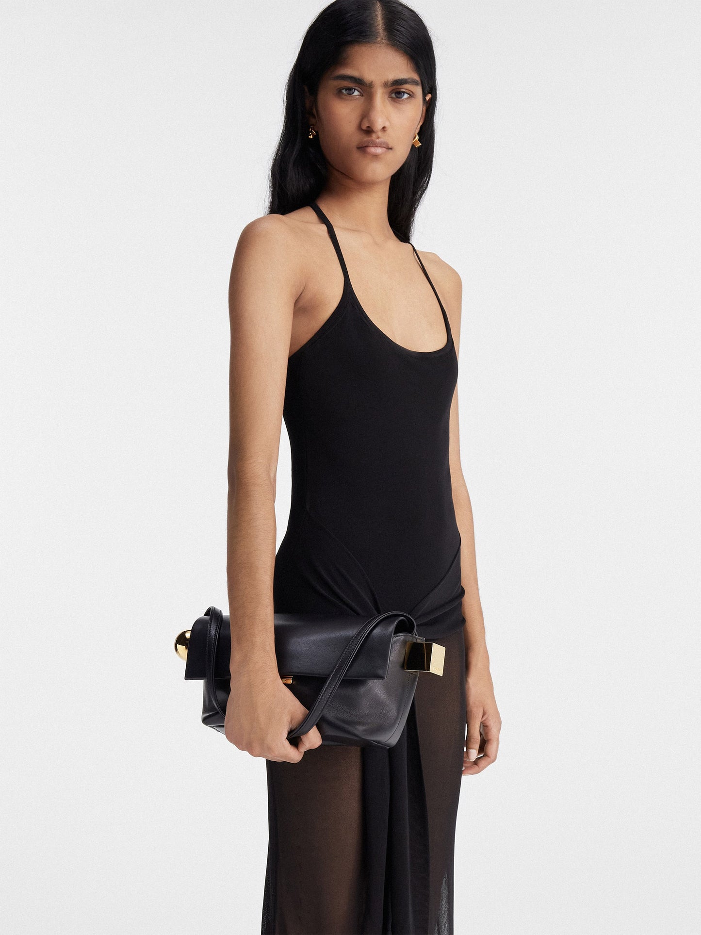 JACQUEMUS - Schultertasche Rond Carré aus Leder