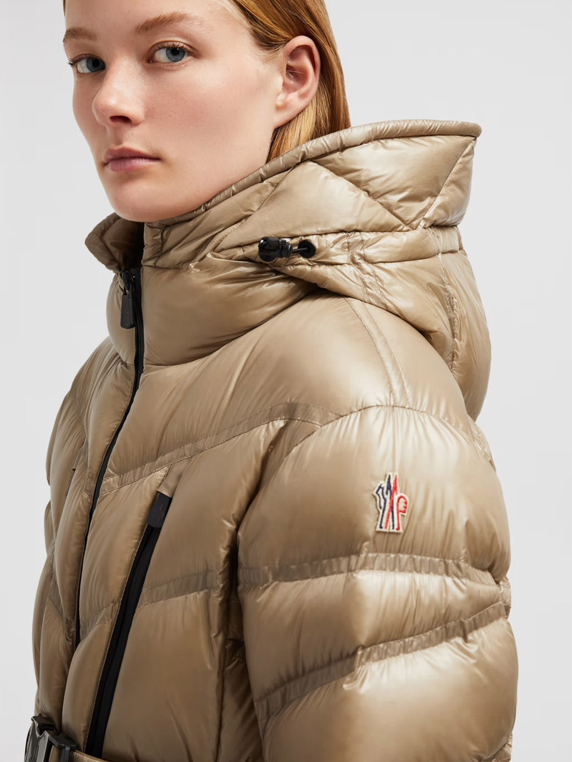MONCLER GRENOBLE - Skijacke Bernins mit Pelz für Damen