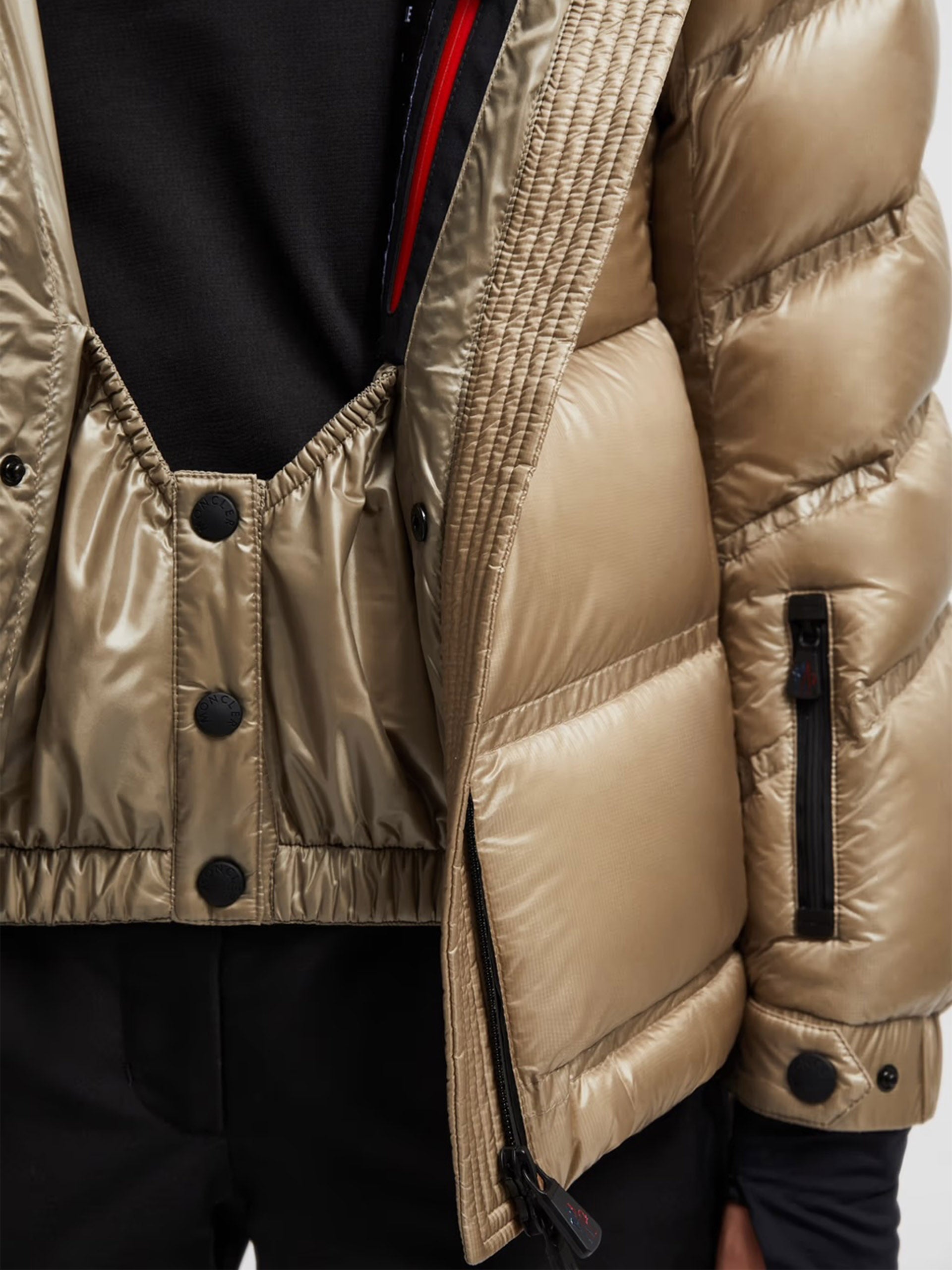 MONCLER GRENOBLE - Skijacke Bernins mit Pelz für Damen
