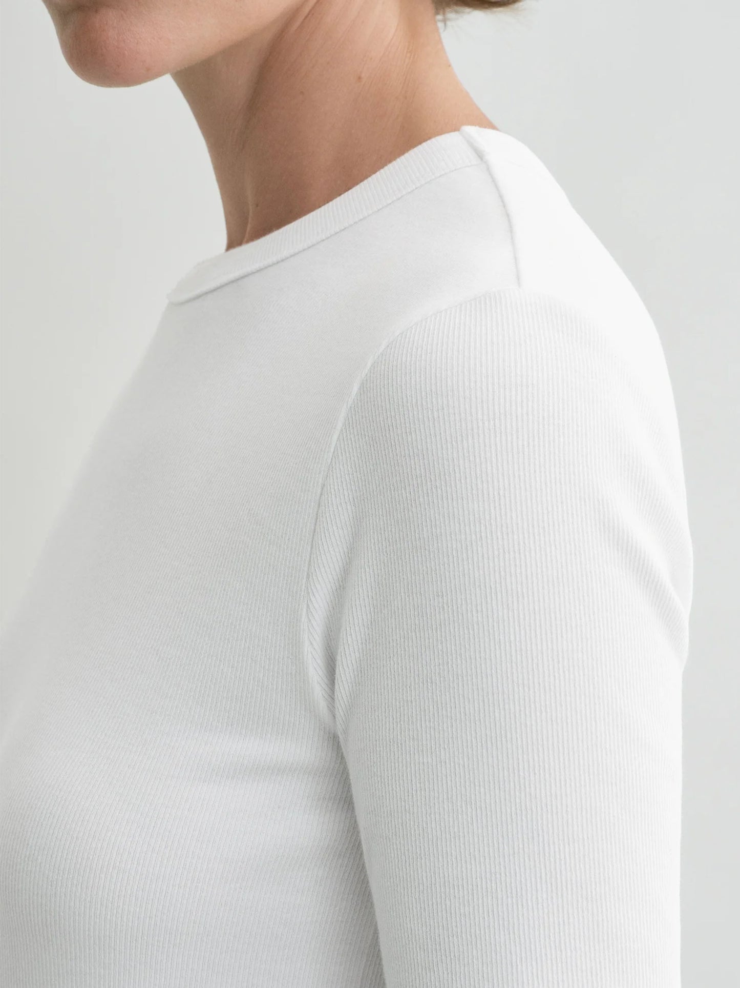 TOTEME - Geripptes T-Shirt für Damen in Weiß