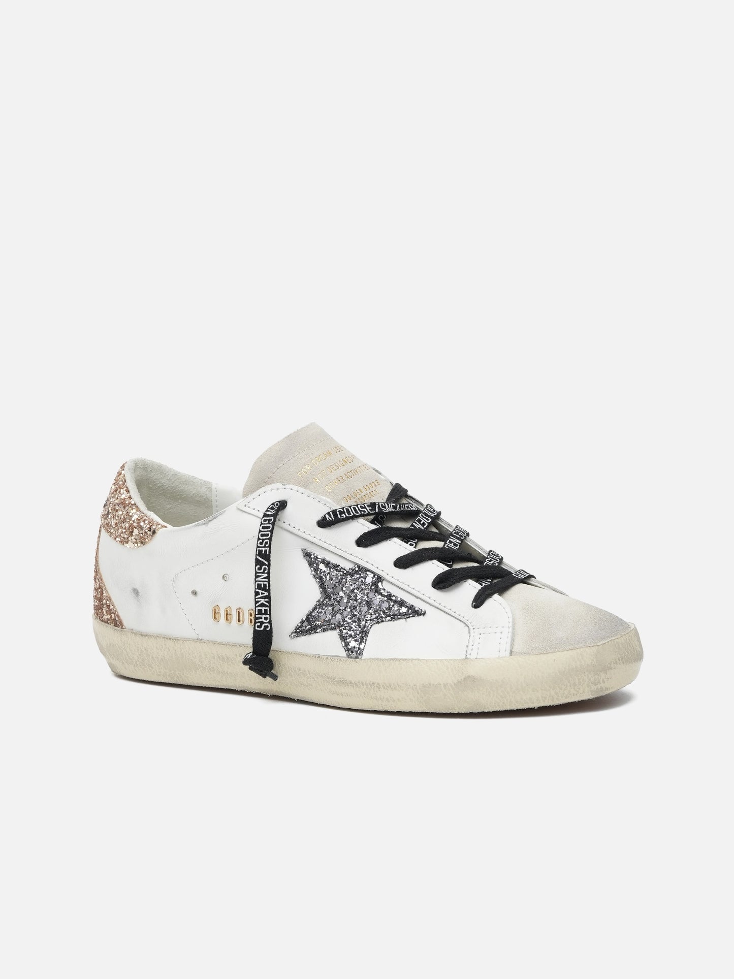 GOLDEN GOOSE - Super-Star Sneakers mit Glitzer-Details für Damen