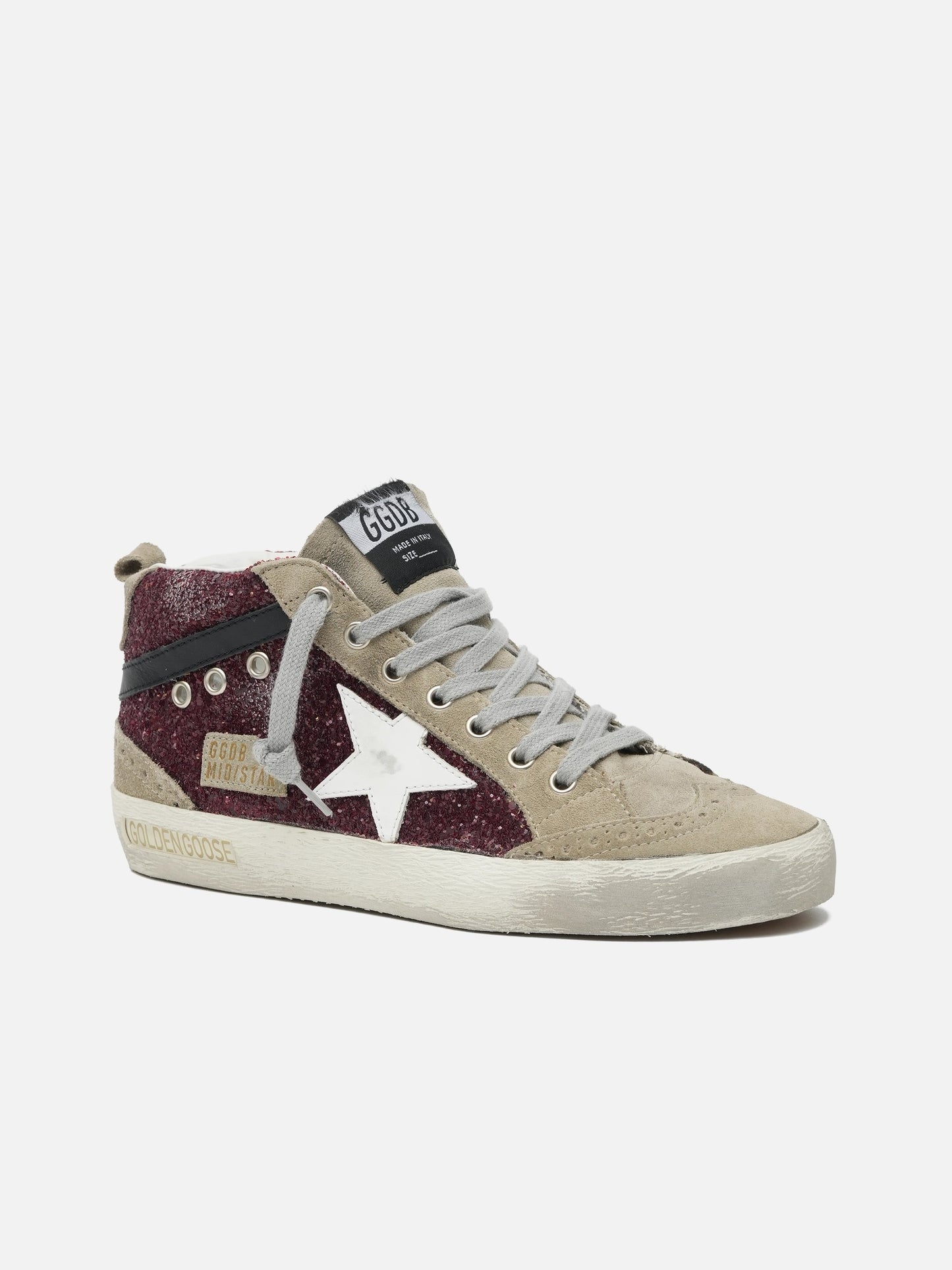 GOLDEN GOOSE - Mid Star Sneakers mit Glitzer für Damen