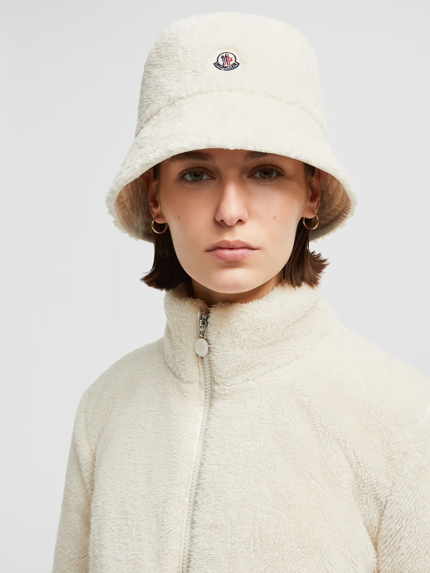 MONCLER - Wendbarer Fischerhut mit Teddy-Futter