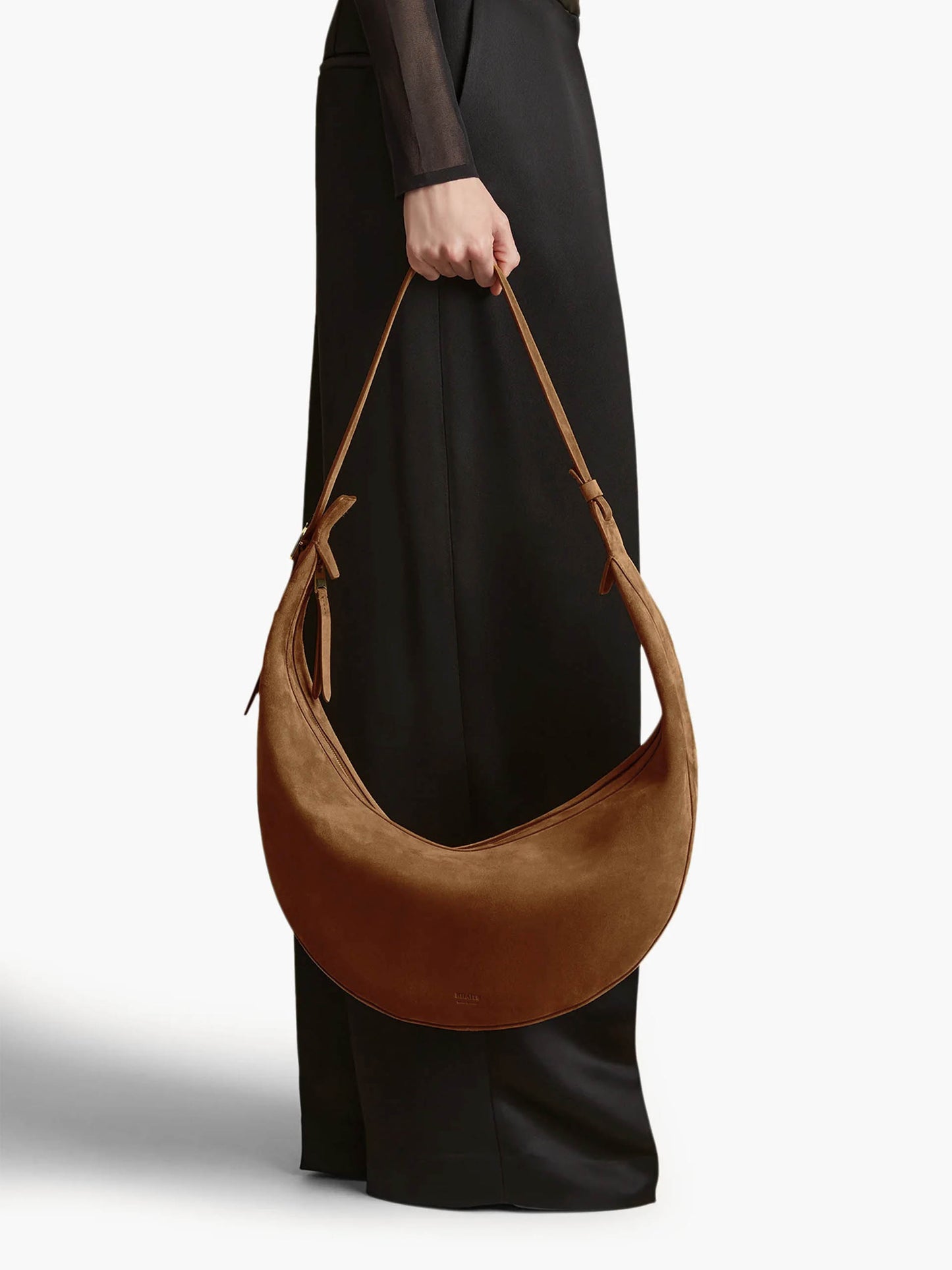 KHAITE - Schultertasche Augustina Hobo für Damen in Mud Suede - Taupe