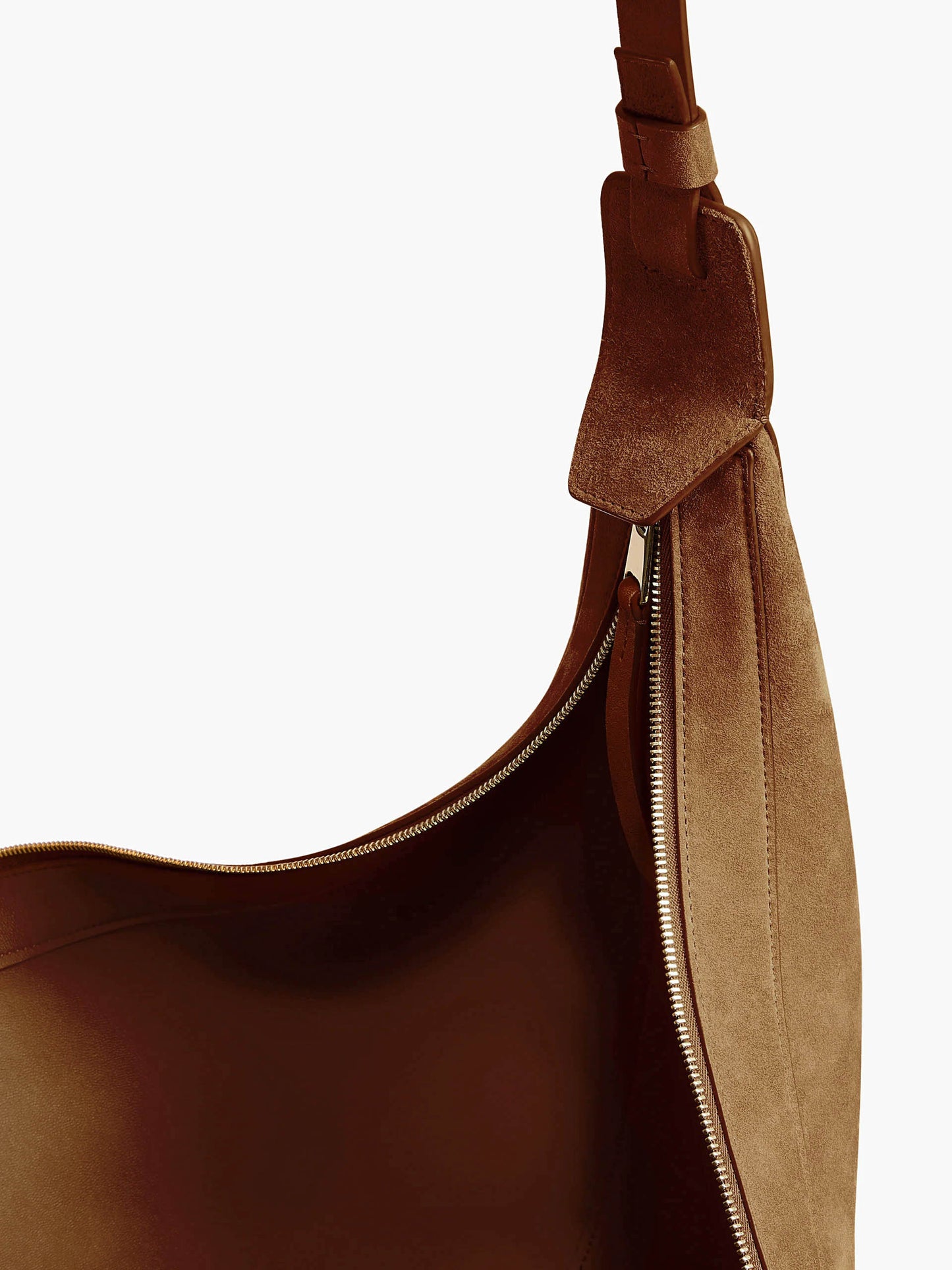 KHAITE - Schultertasche Augustina Hobo für Damen in Mud Suede - Taupe