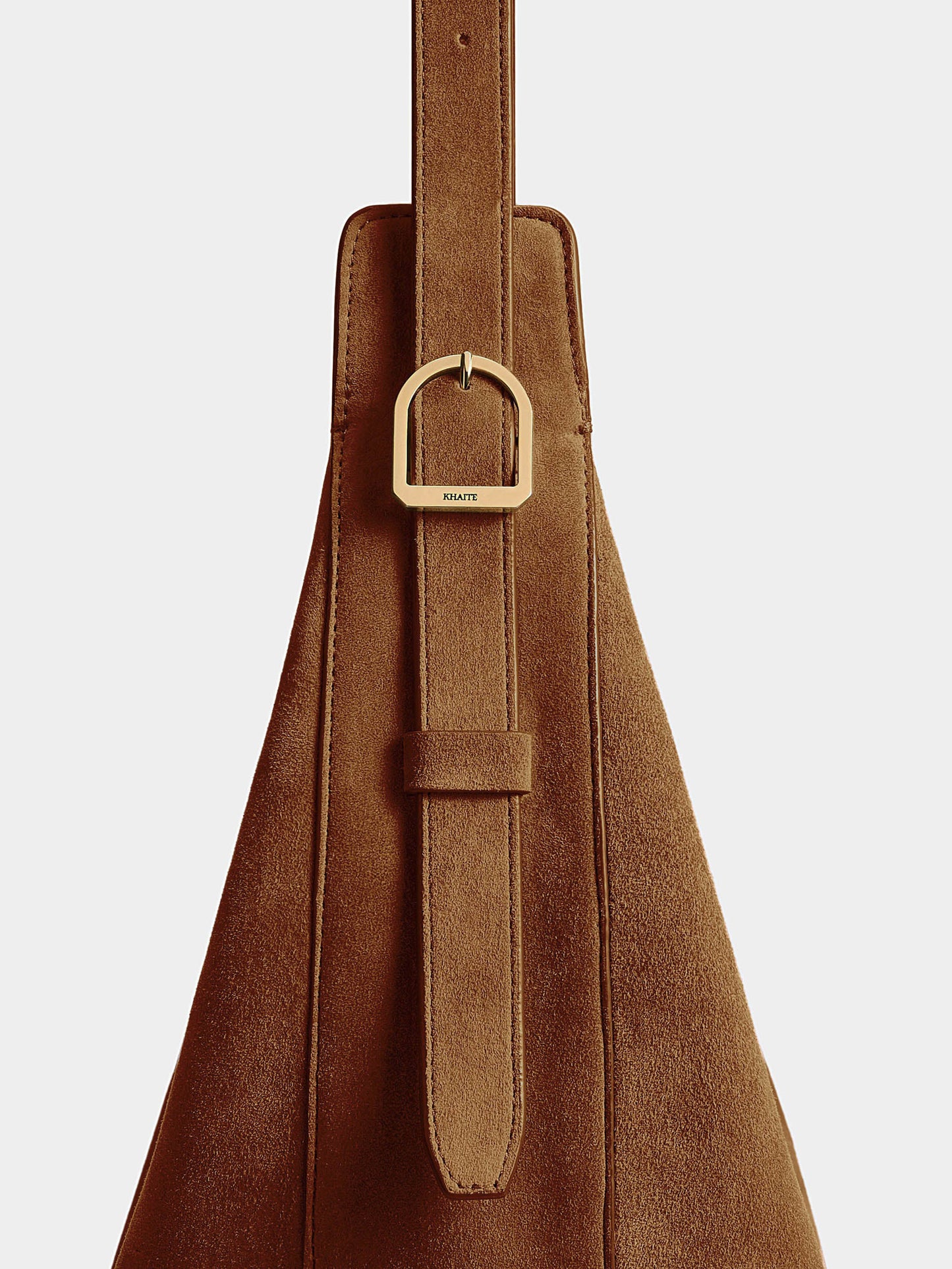 KHAITE - Schultertasche Augustina Hobo für Damen in Mud Suede - Taupe