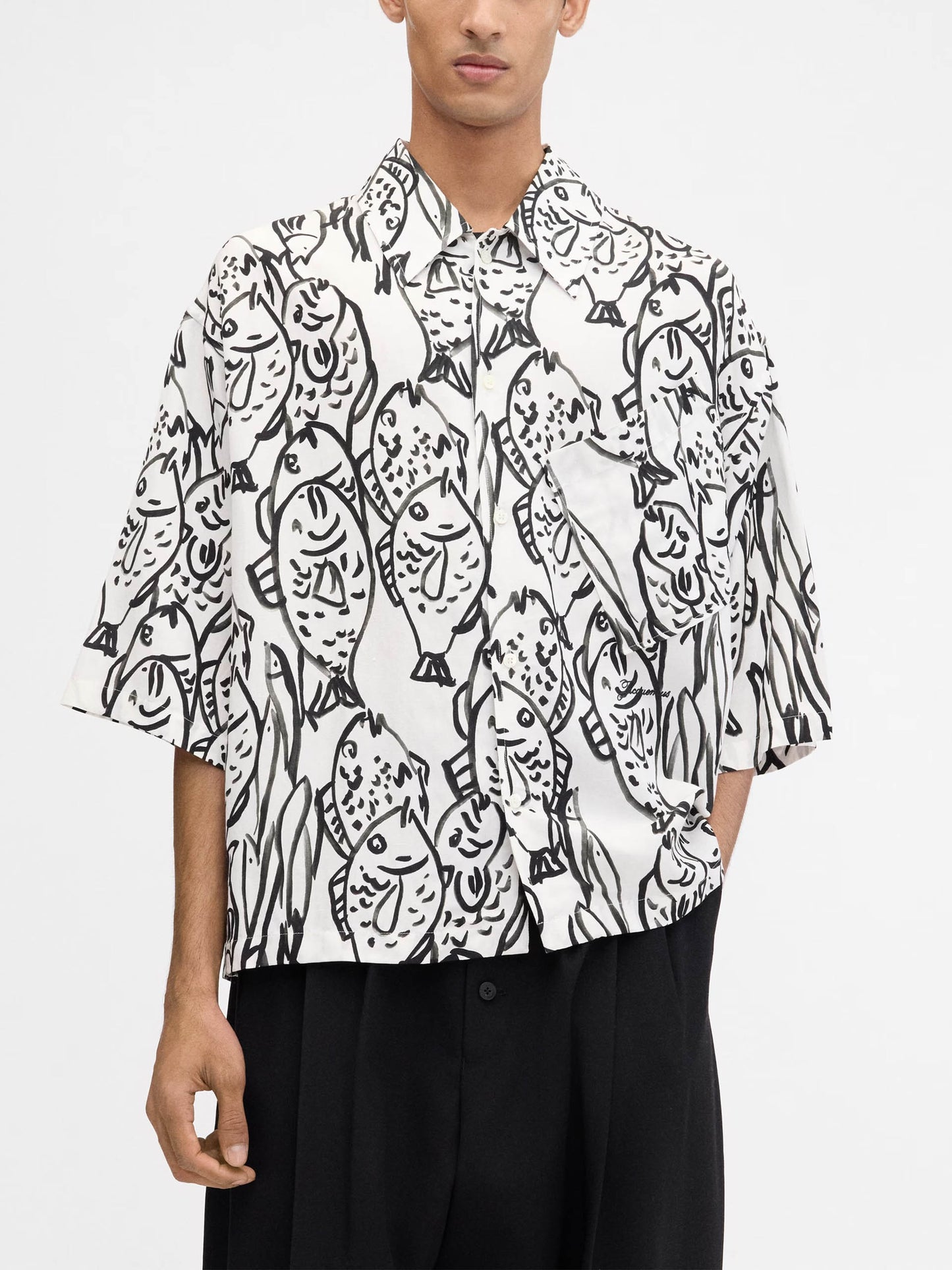 JACQUEMUS - Kurzarm-Hemd Aloe mit Print für Herren