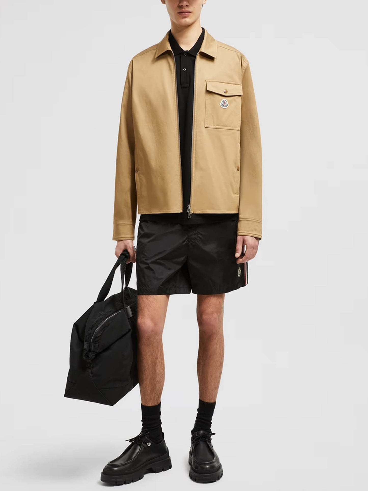 MONCLER - Badehose mit Logo-Aufnäher für Herren in Schwarz - Black