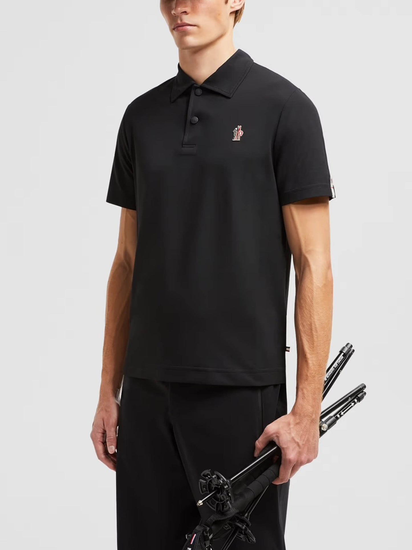 MONCLER GRENOBLE - Poloshirt mit Logo-Aufnäher für Herren