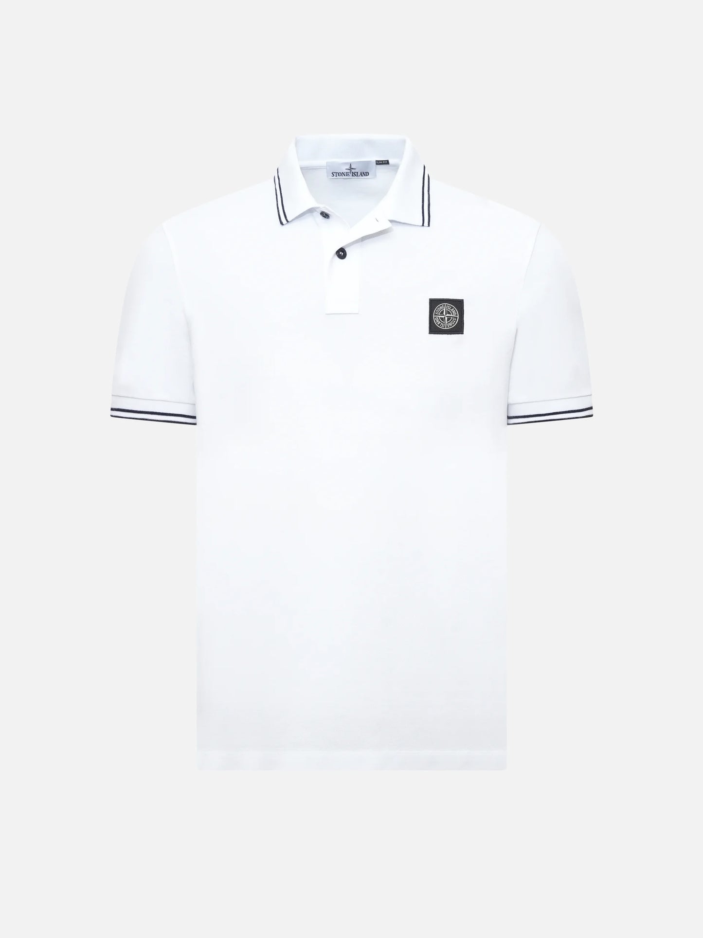 STONE ISLAND - Poloshirt mit Kompass-Logo für Herren in Weiss - White