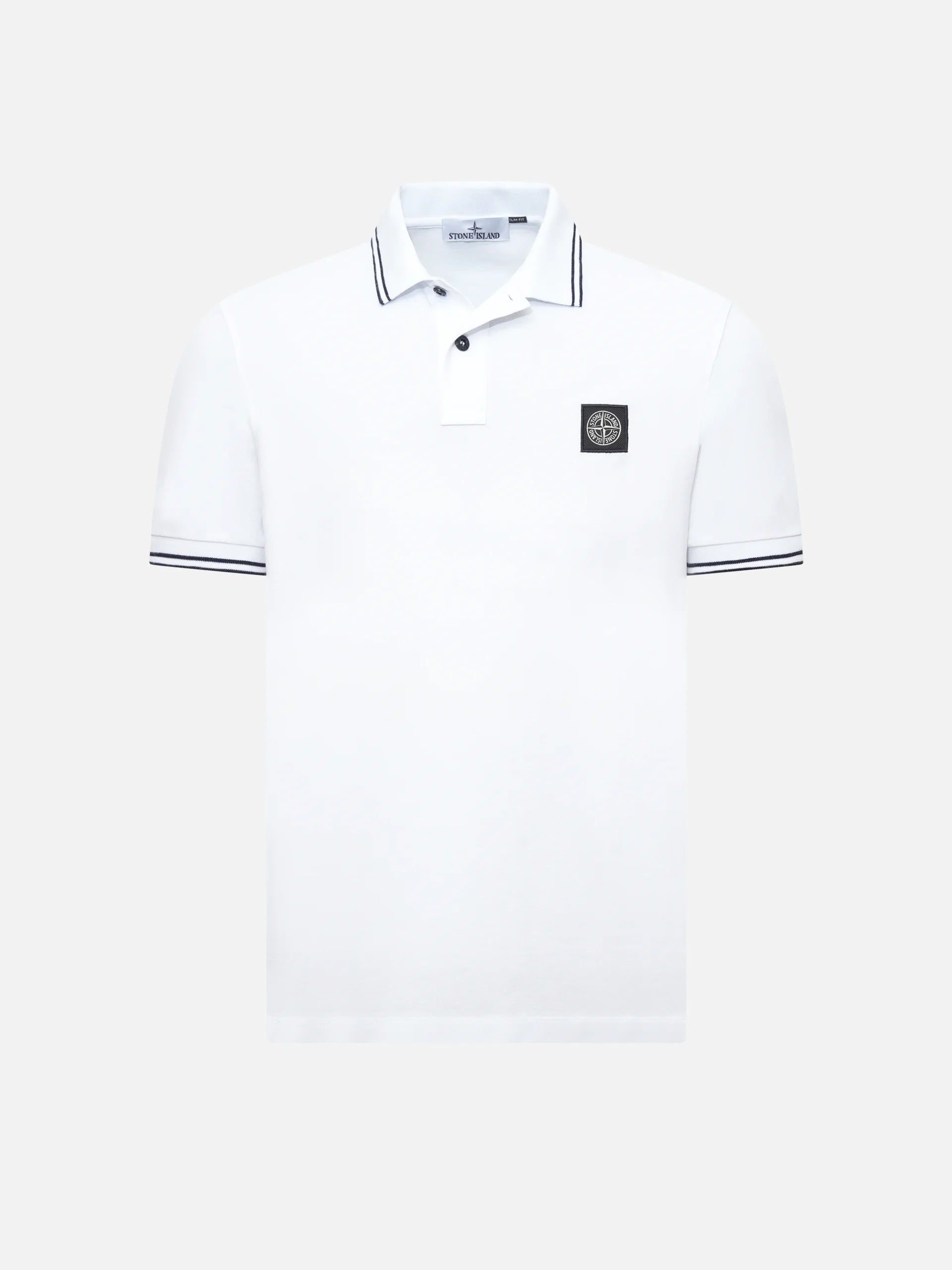 STONE ISLAND - Poloshirt mit Kompass-Logo für Herren in Weiss - White