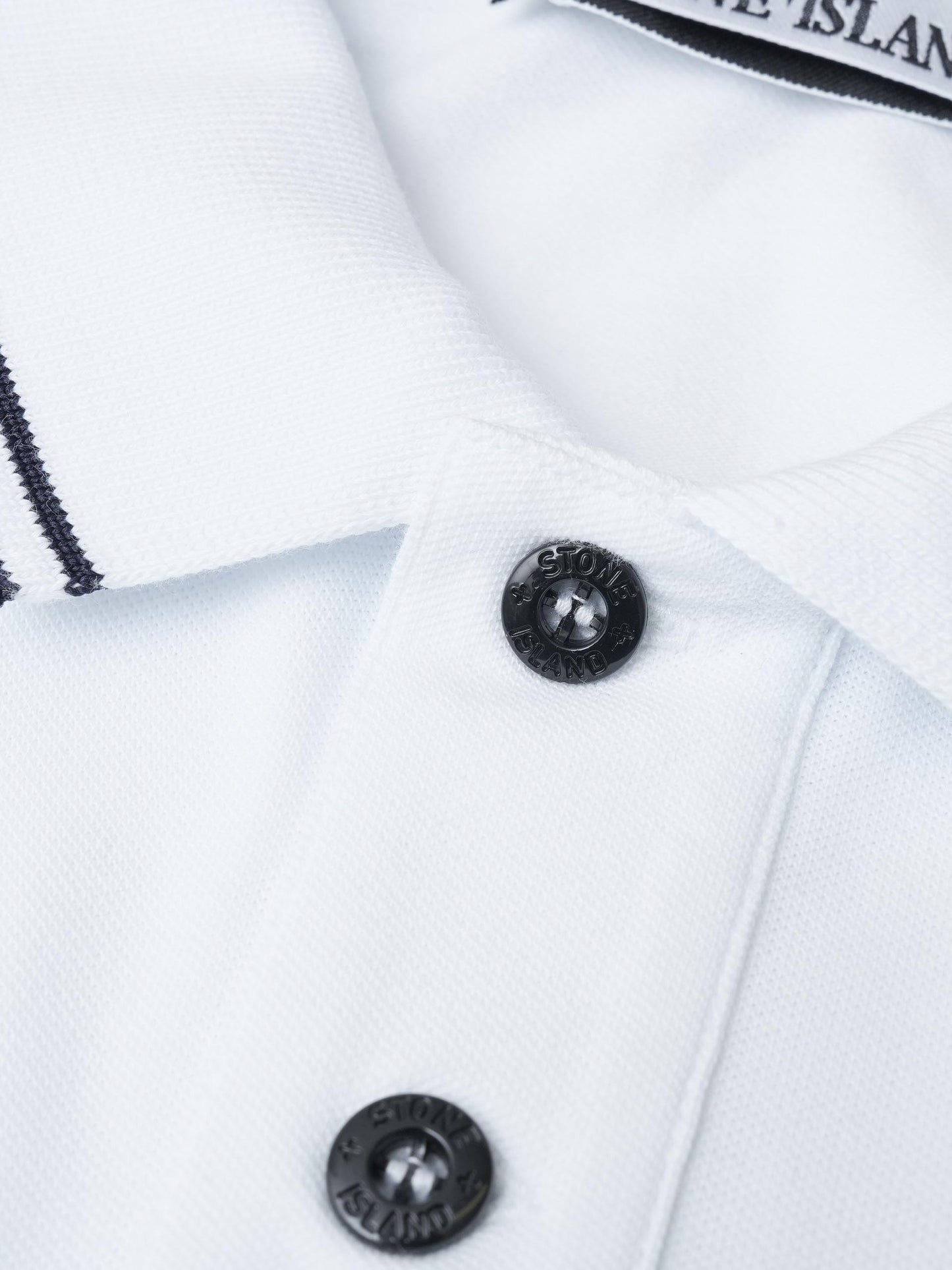 STONE ISLAND - Poloshirt mit Kompass-Logo für Herren in Weiss - White
