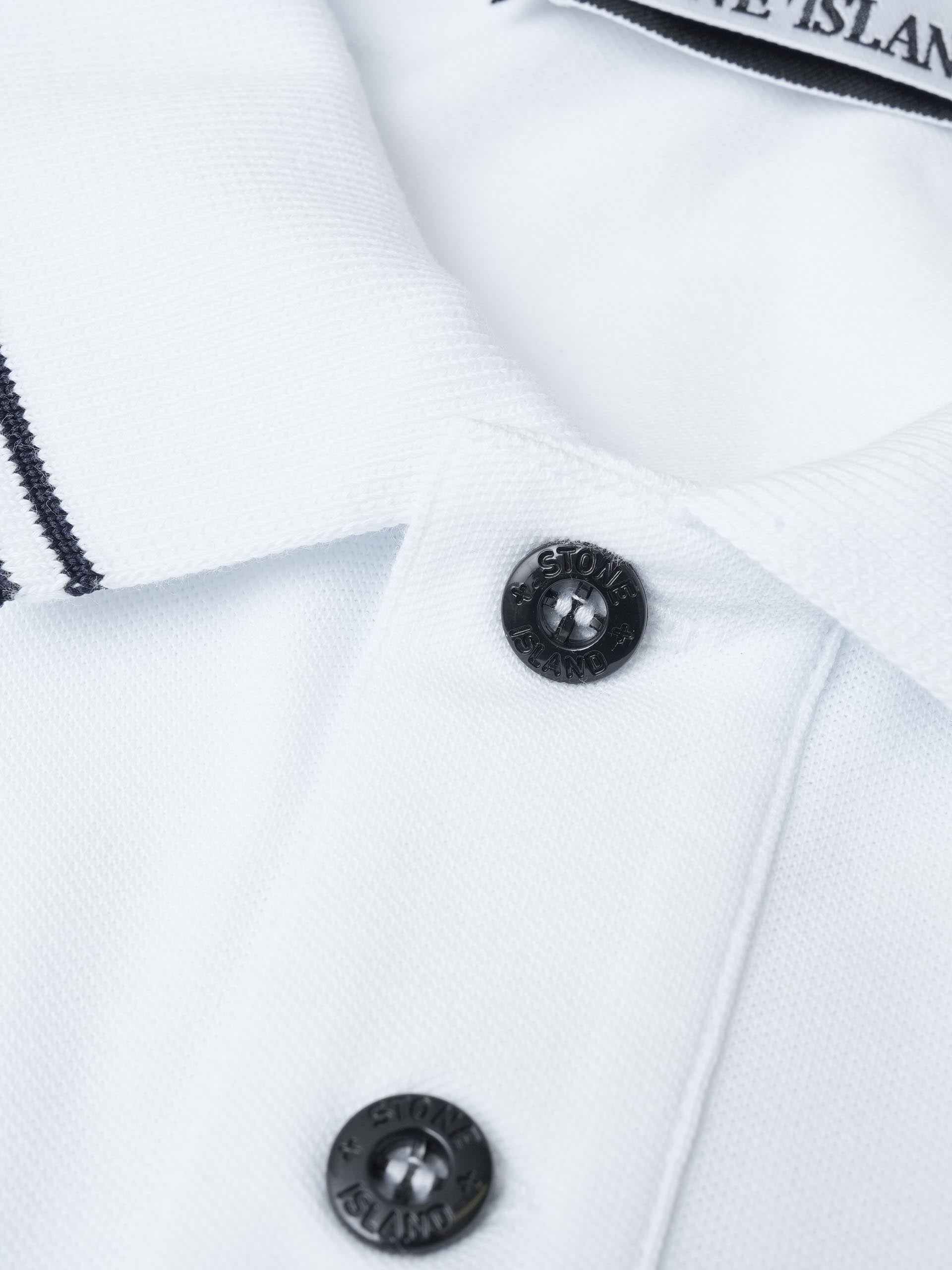 STONE ISLAND - Poloshirt mit Kompass-Logo für Herren in Weiss - White