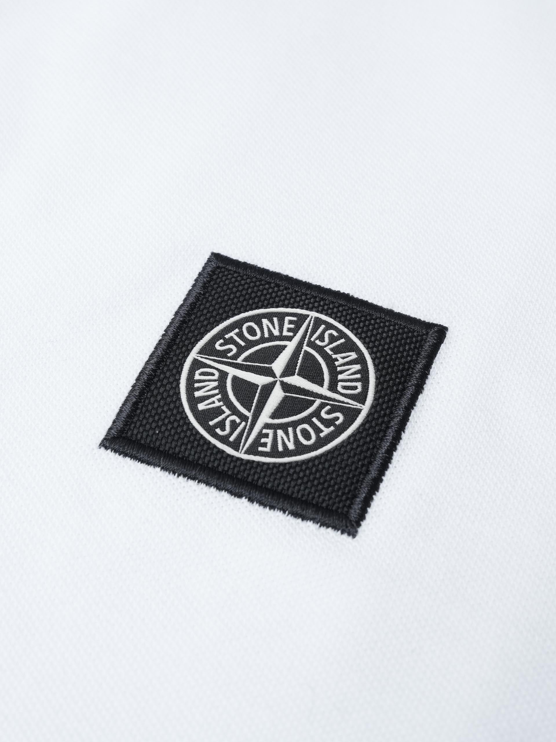 STONE ISLAND - Poloshirt mit Kompass-Logo für Herren in Weiss - White