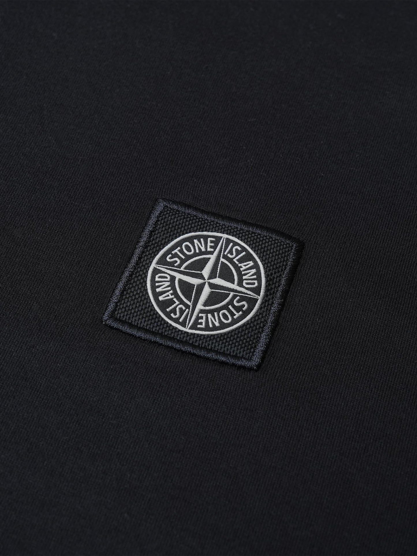 STONE ISLAND - Langarm-T-Shirt mit Logo-Patch für Herren in Schwarz - Black
