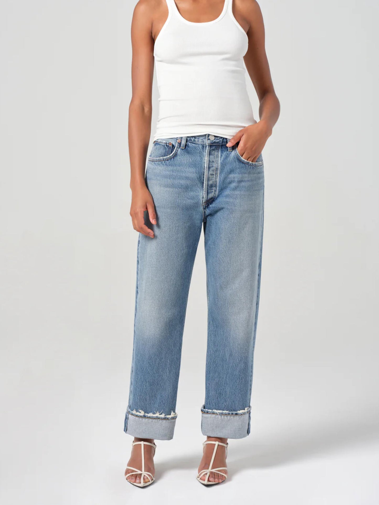 AGOLDE - Gerade Jeans Fran Low Slung für Damen