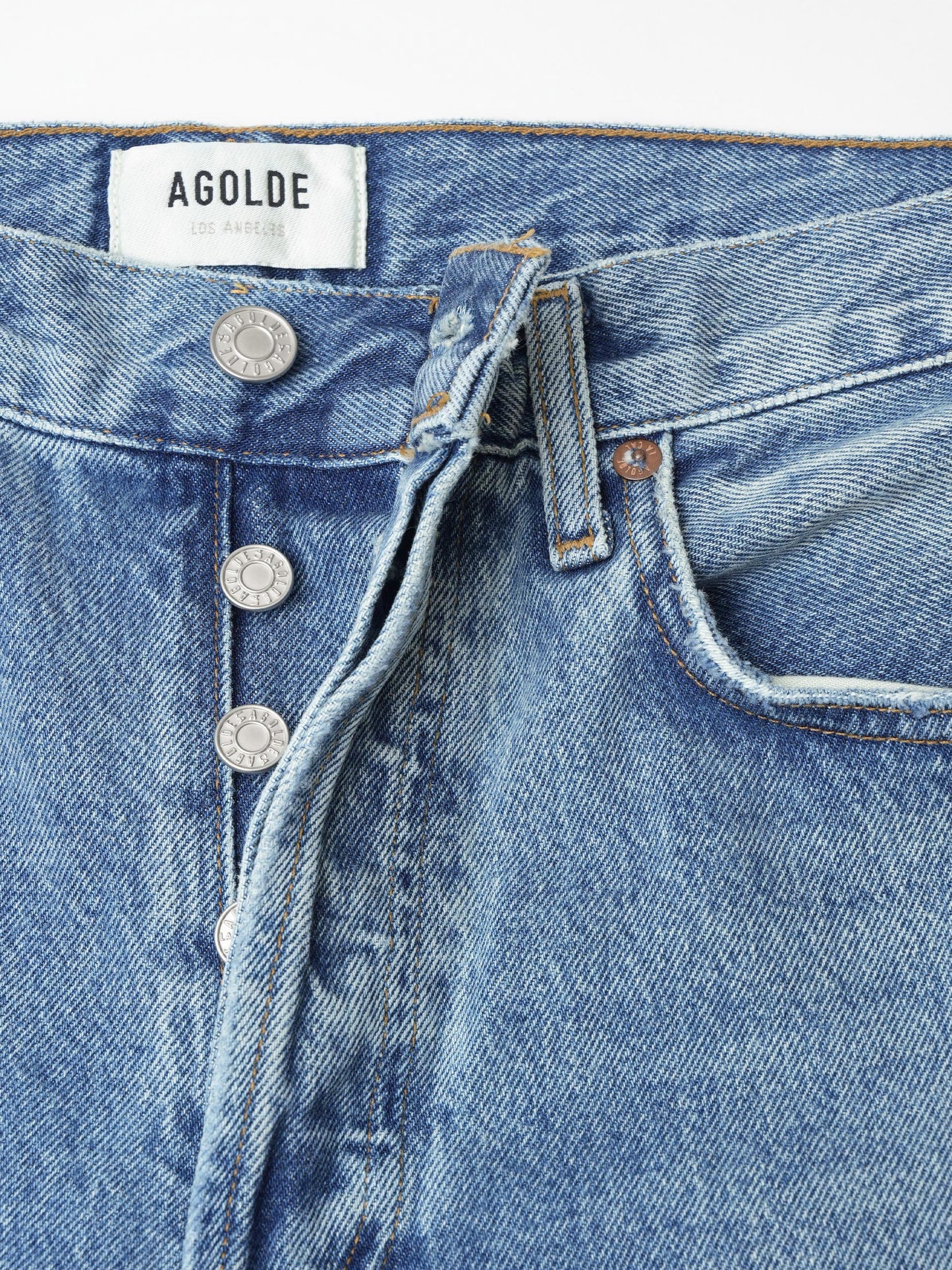 AGOLDE - Gerade Jeans Fran Low Slung für Damen in Blau - Blue