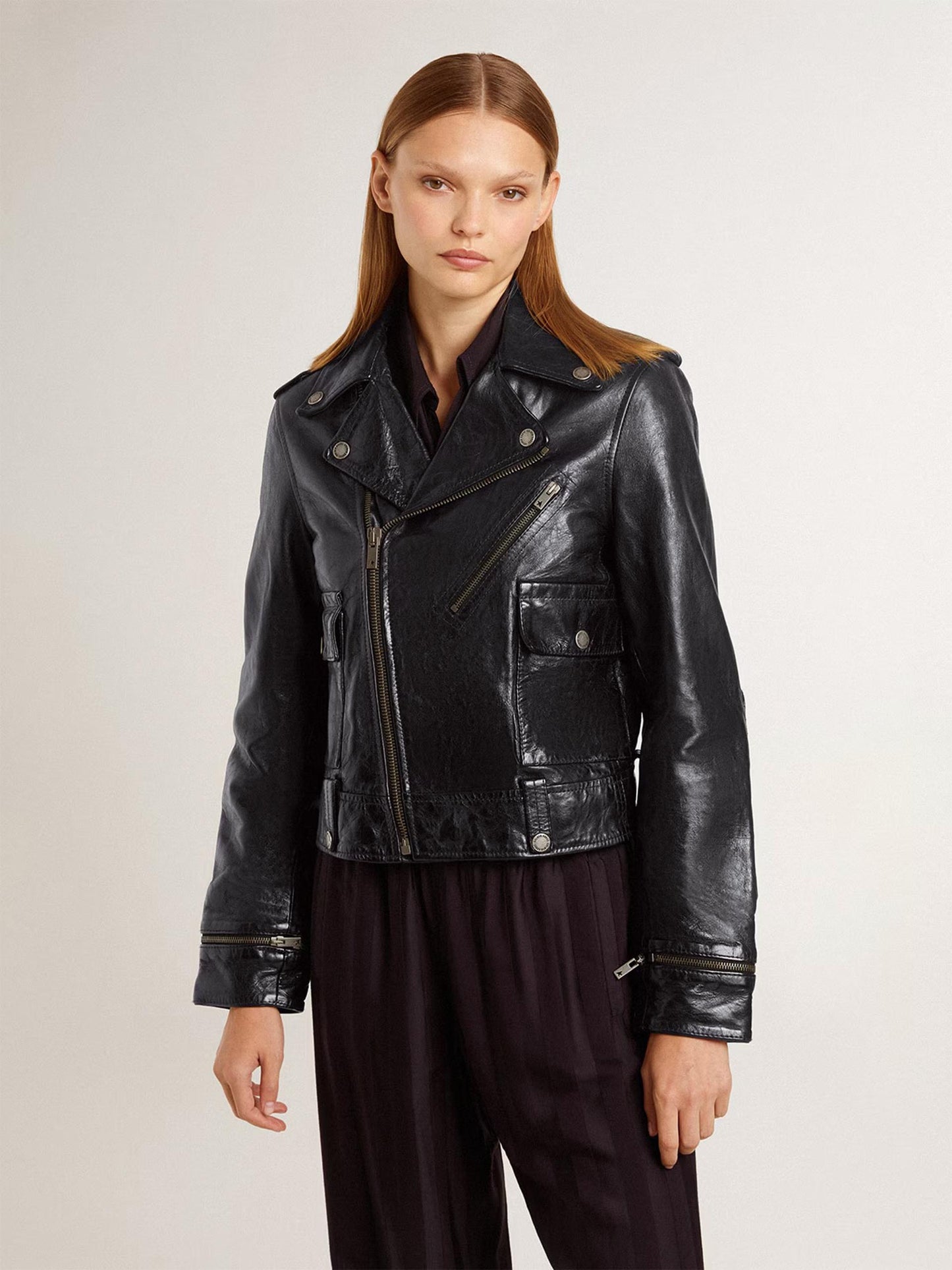GOLDEN GOOSE - Biker-Lederjacke Nevada für Damen