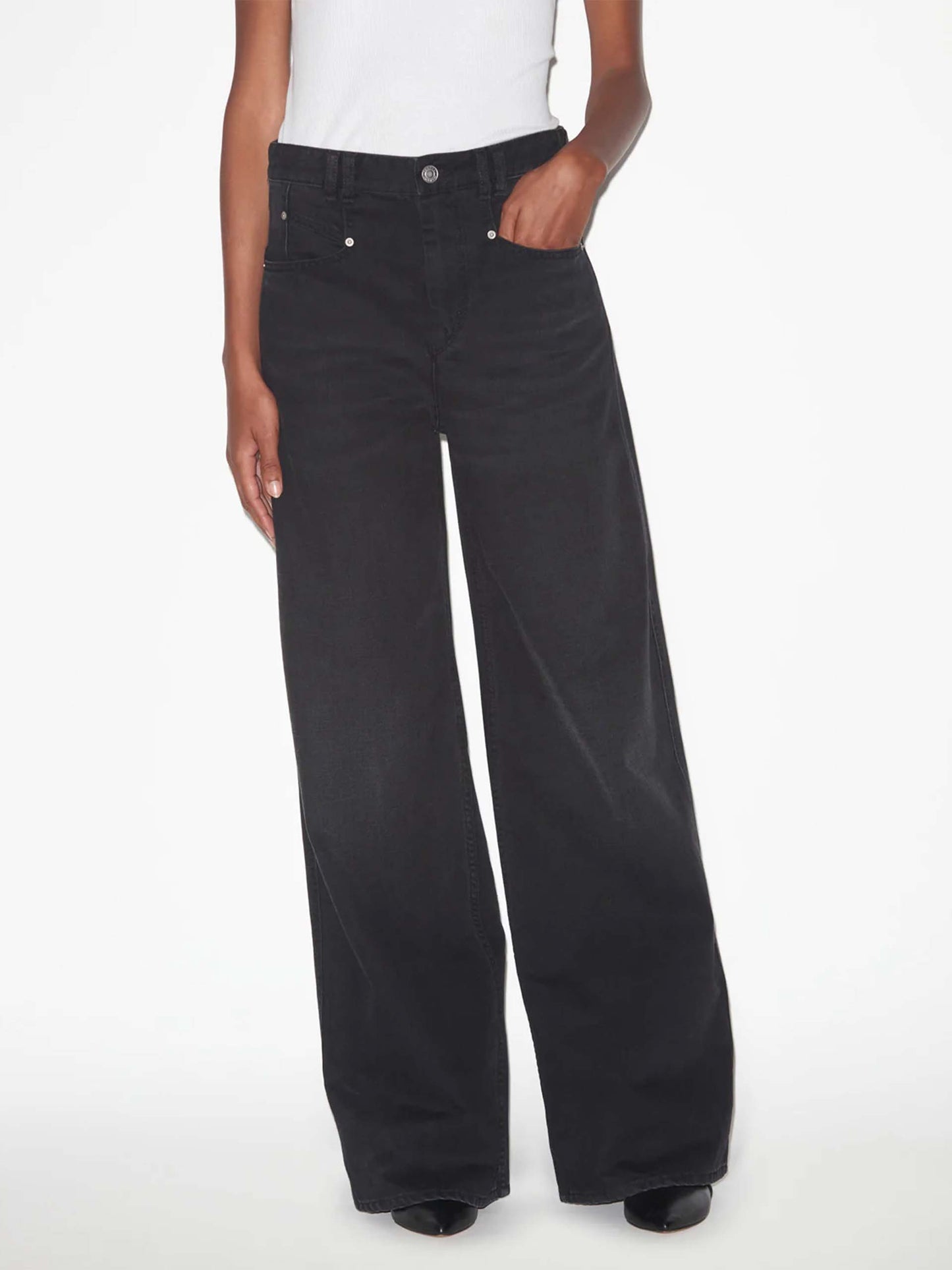 ISABEL MARANT - Jeans Lemony mit weitem Bein für Damen in Schwarz - Black