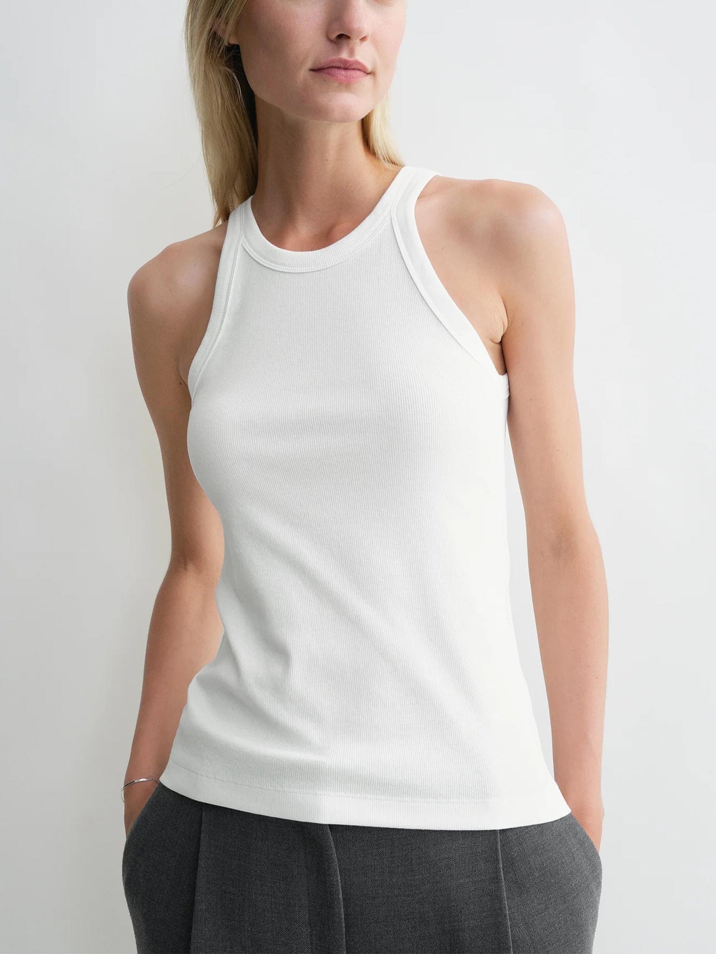 TOTEME - Geripptes Tank-Top für Damen in Weiss - White