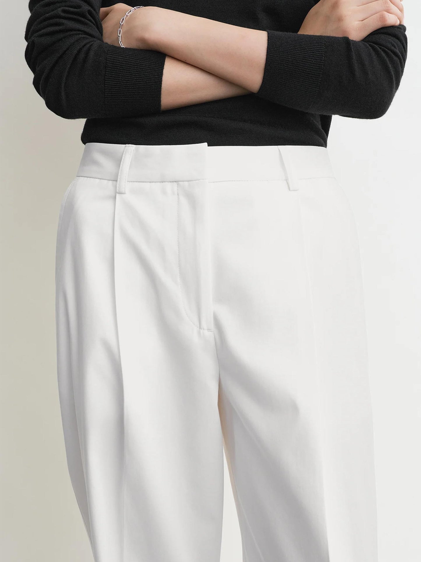 TOTEME - Hose mit Bundfalten für Damen in Weiss - White