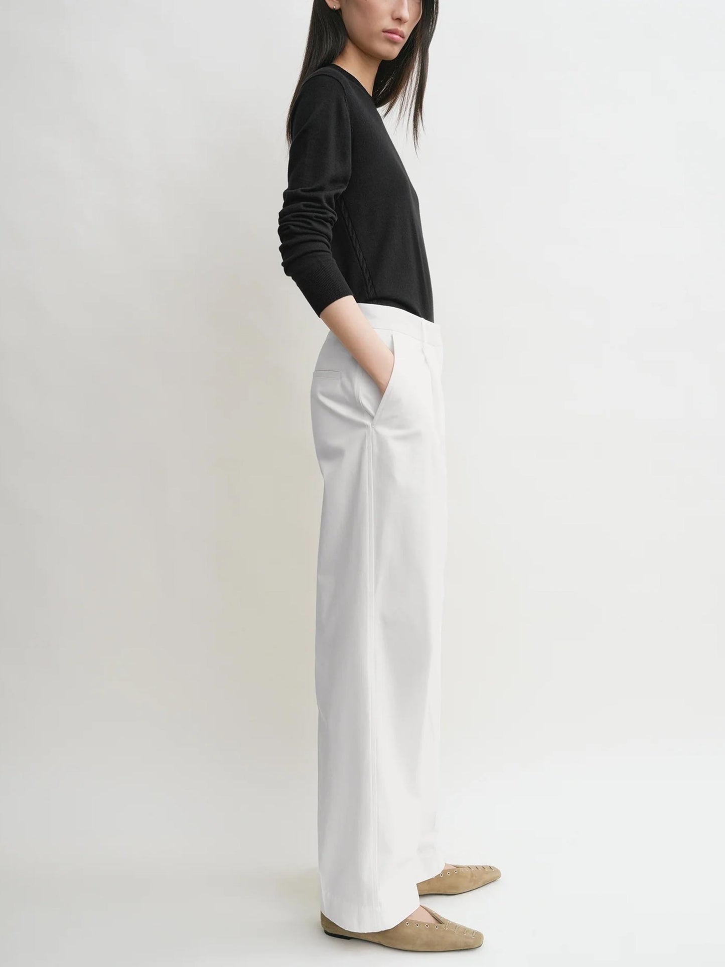 TOTEME - Hose mit Bundfalten für Damen in Weiss - White